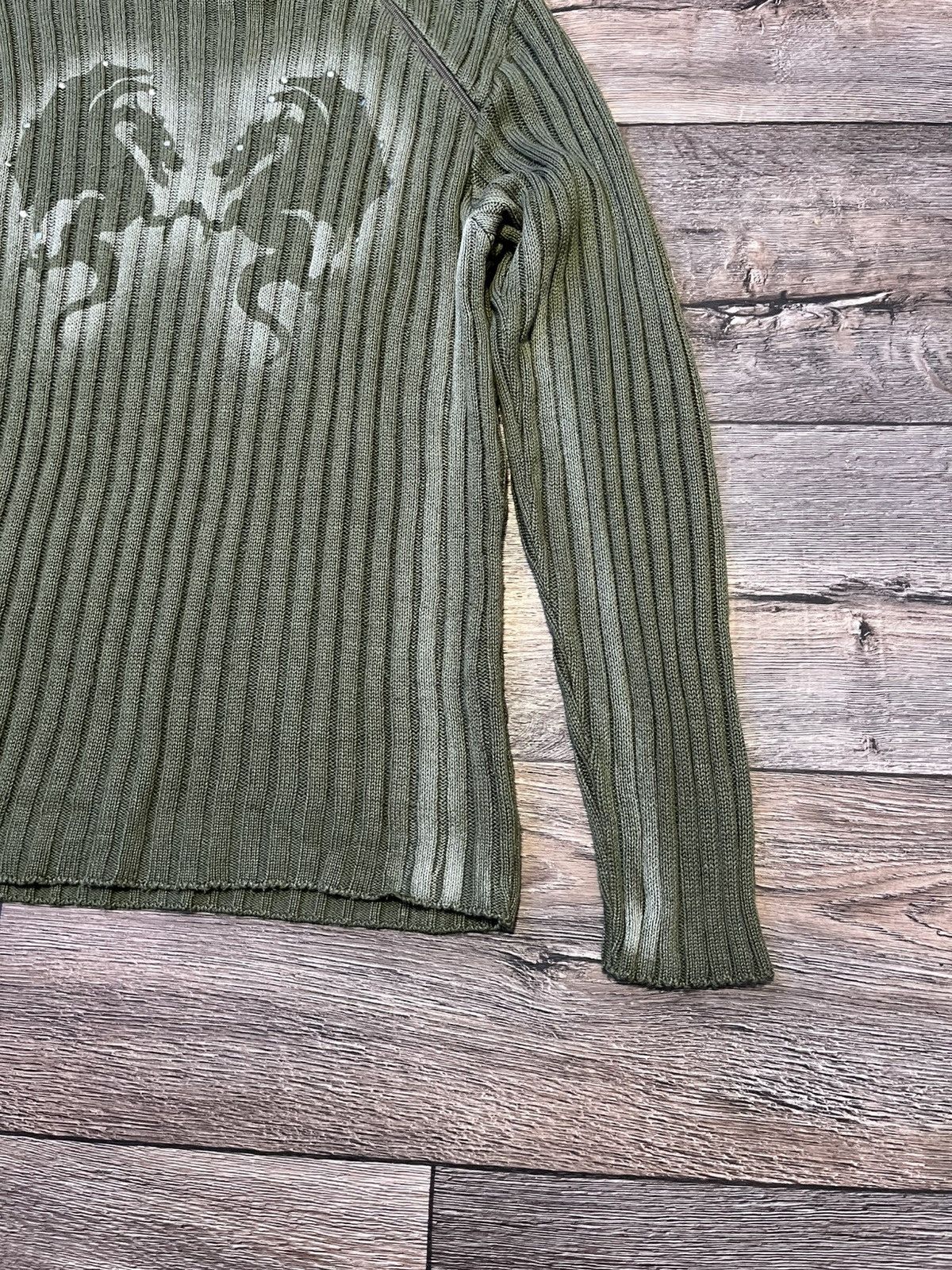 Japanese Brand × Vintage Vintage Y2K AvantGarde Tribal Dragon Rare Knit Zip Sweater Size US M / EU 48-50 / 2 - 2 Thumbnail