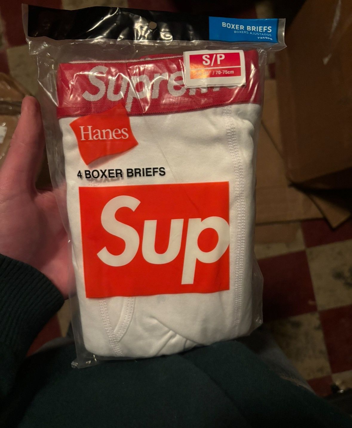 Supreme Supreme Hanes Boxer Briefs 4 Pack Black White Extra Large