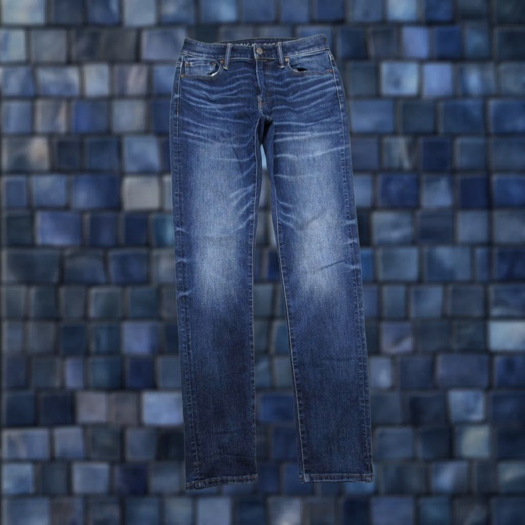 American Eagle Outfitters American Eagle Outfitters Jeans Mens 30x34 Skinny Airflex Athletic Blue Denim 5-Pocket Stretch Rise Mid Vintage No Size US 30 / EU 46 - 1 Thumbnail