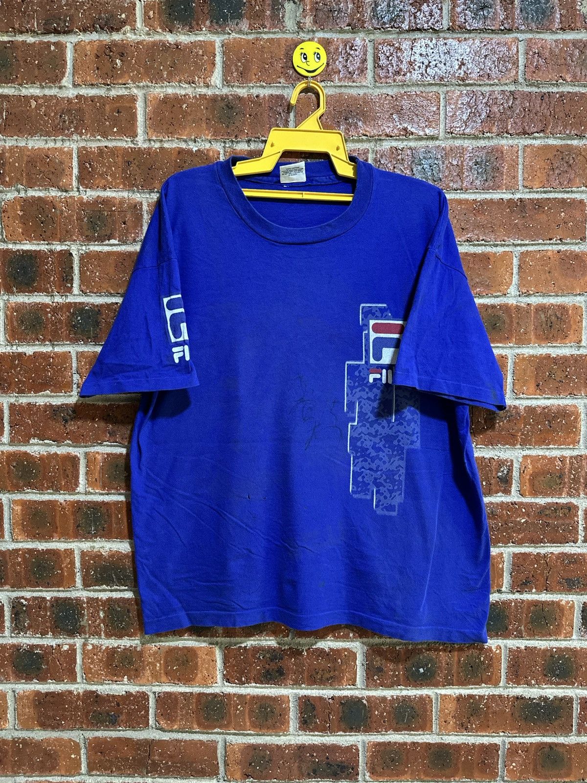 Fila × Vintage Vintage Fila Hand Sign Faded Tee Size US L / EU 52-54 / 3 - 2 Thumbnail