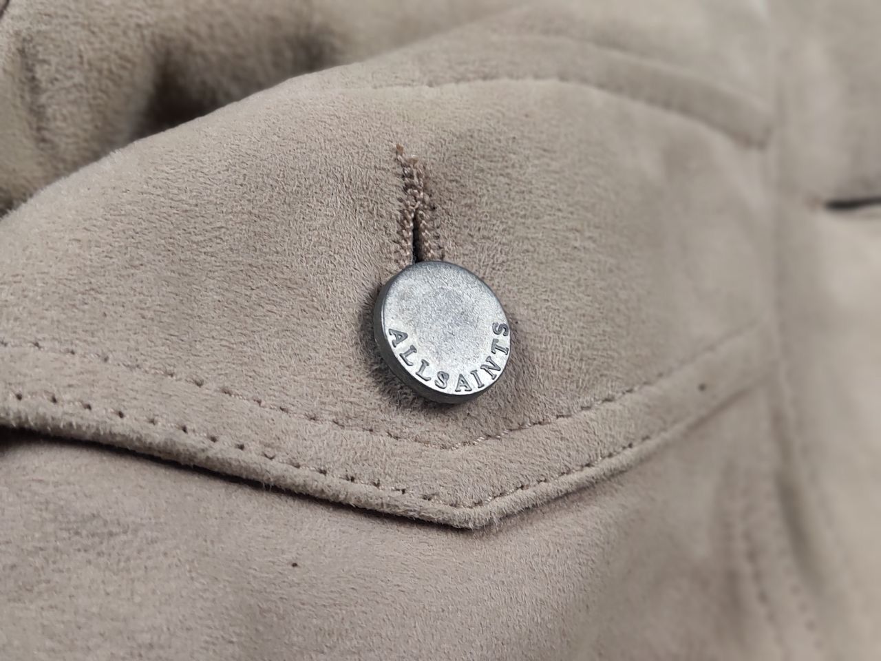 Allsaints Allsaints Sukes Suede Leather Dusty Pink Beige Jacket Size XS / US 0-2 / IT 36-38 - 19 Thumbnail