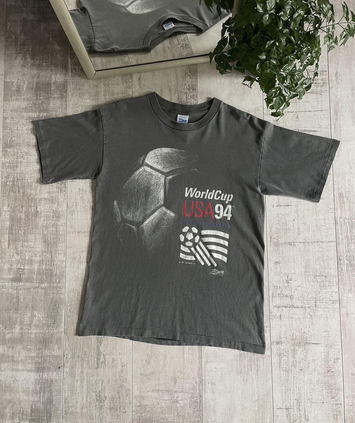 Salem Sportswear × Vintage 1994 Fifa World Cup USA T-Shirt Vintage Sportwear RARE Size US L / EU 52-54 / 3 - 1 Thumbnail