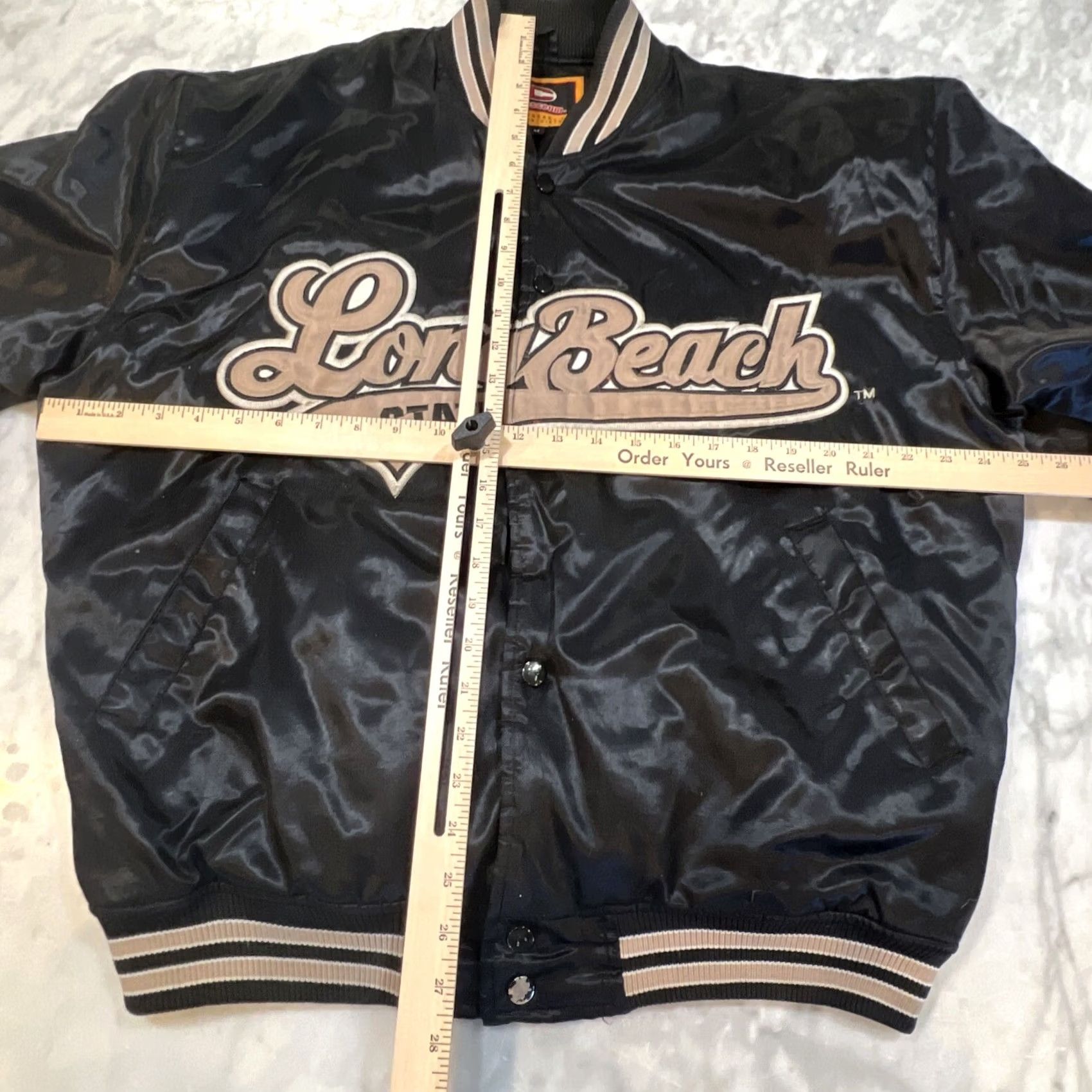 Vintage VINTAGE Colosseum CSU Long Beach State Varsity Jacket Medium Black Script Size US M / EU 48-50 / 2 - 7 Thumbnail
