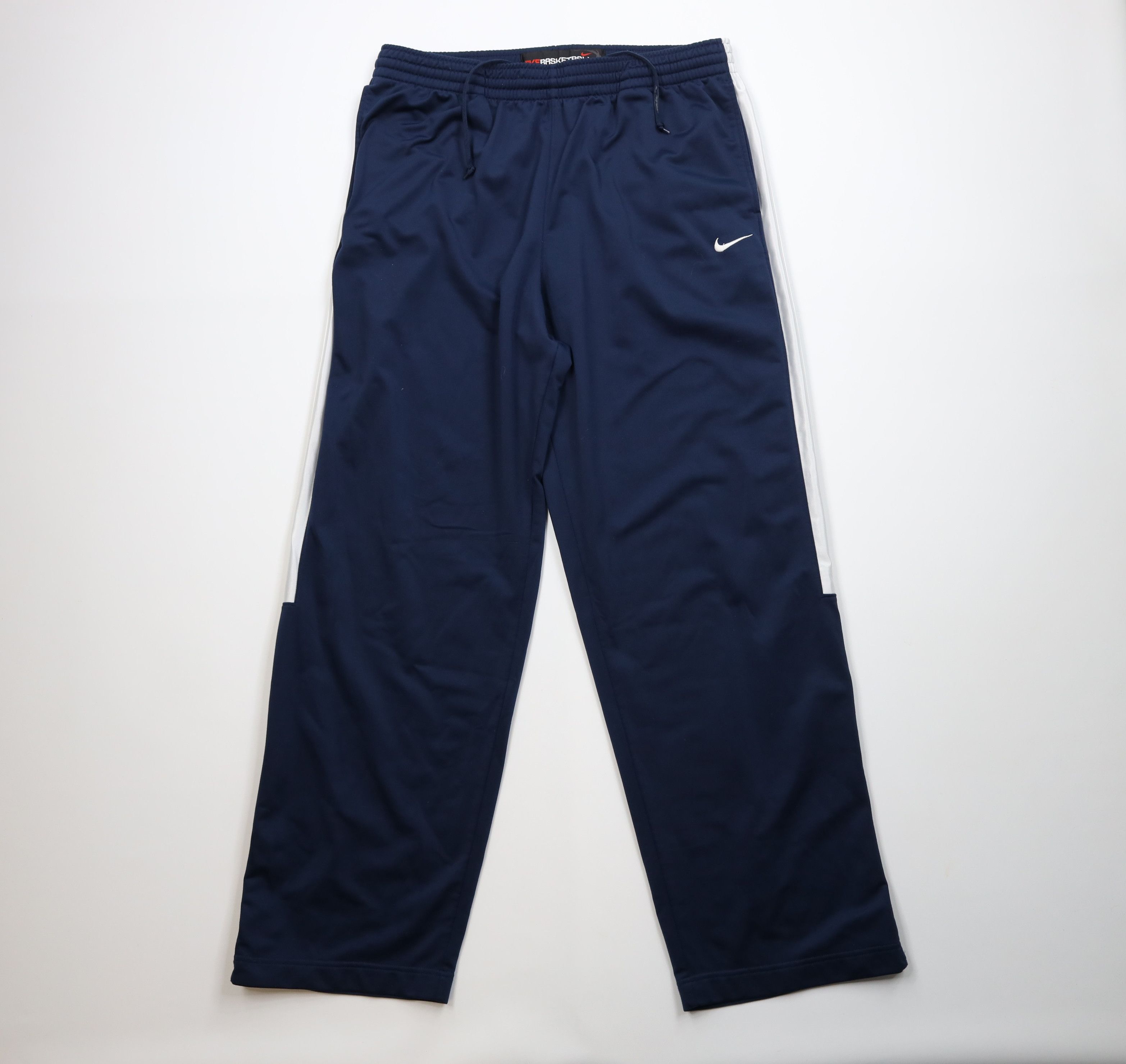 Vintage Y2K Nike Mini Swoosh Wide Leg Sweatpants Pants Blue