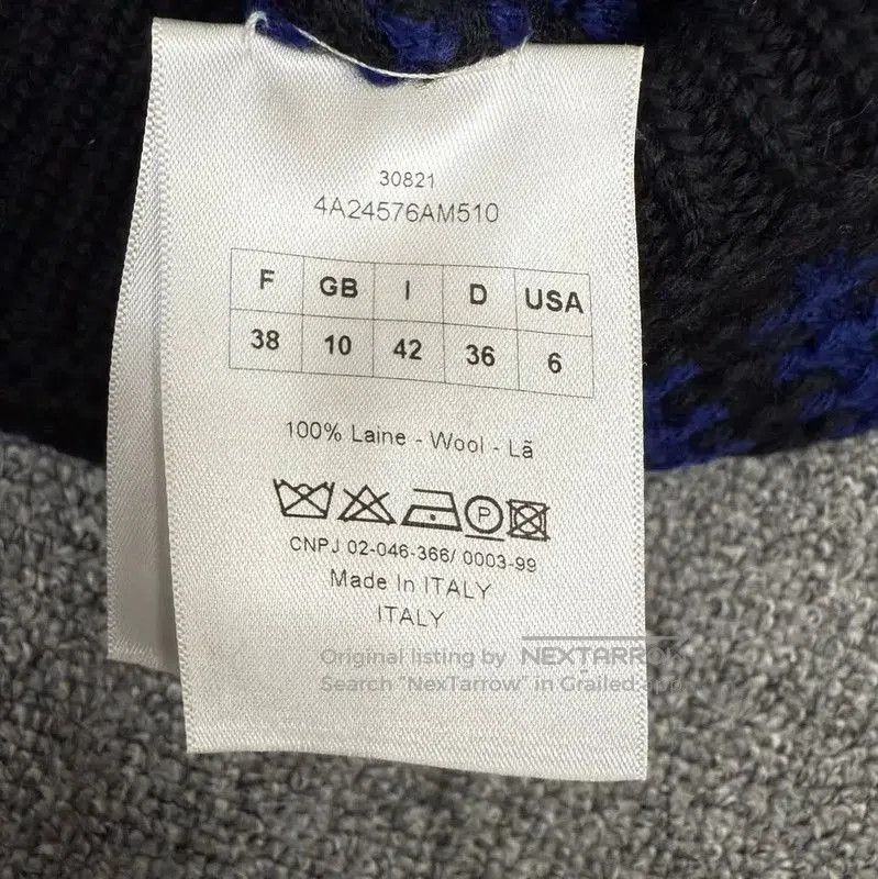Dior Dior Peacock Blue Wool Sweater . Size S / US 4 / IT 40 - 4 Thumbnail
