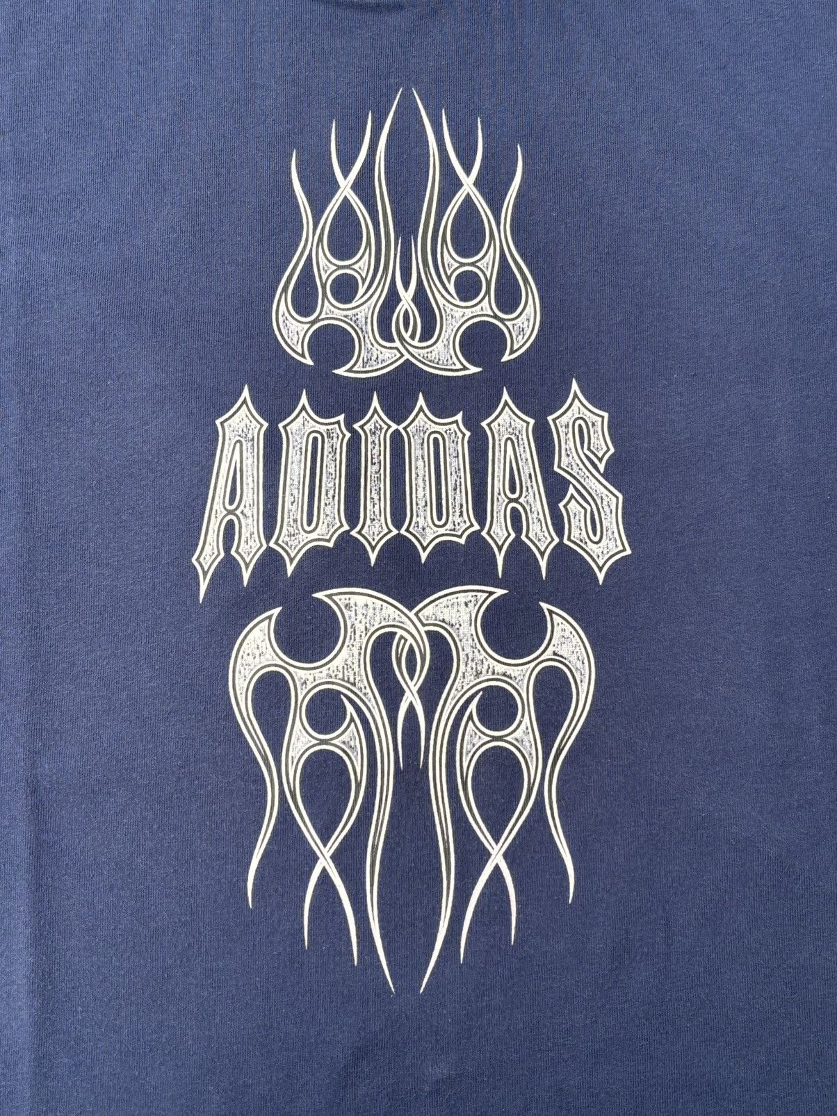 Adidas × Brain Dead Vintage 00’s Adidas Flame Tee Navy Size US XL / EU 56 / 4 - 3 Thumbnail