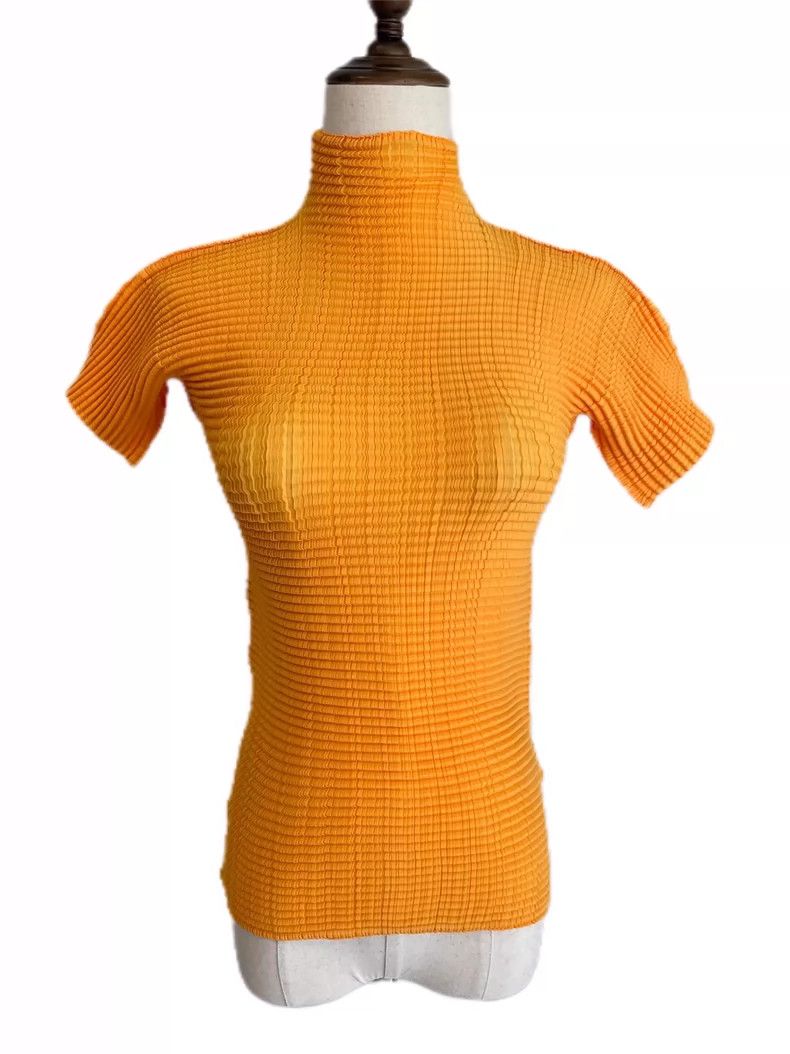 Issey Miyake issey miyake size:2 Orange short-sleeved top Size XXS / US 00 / IT 34 - 1 Thumbnail