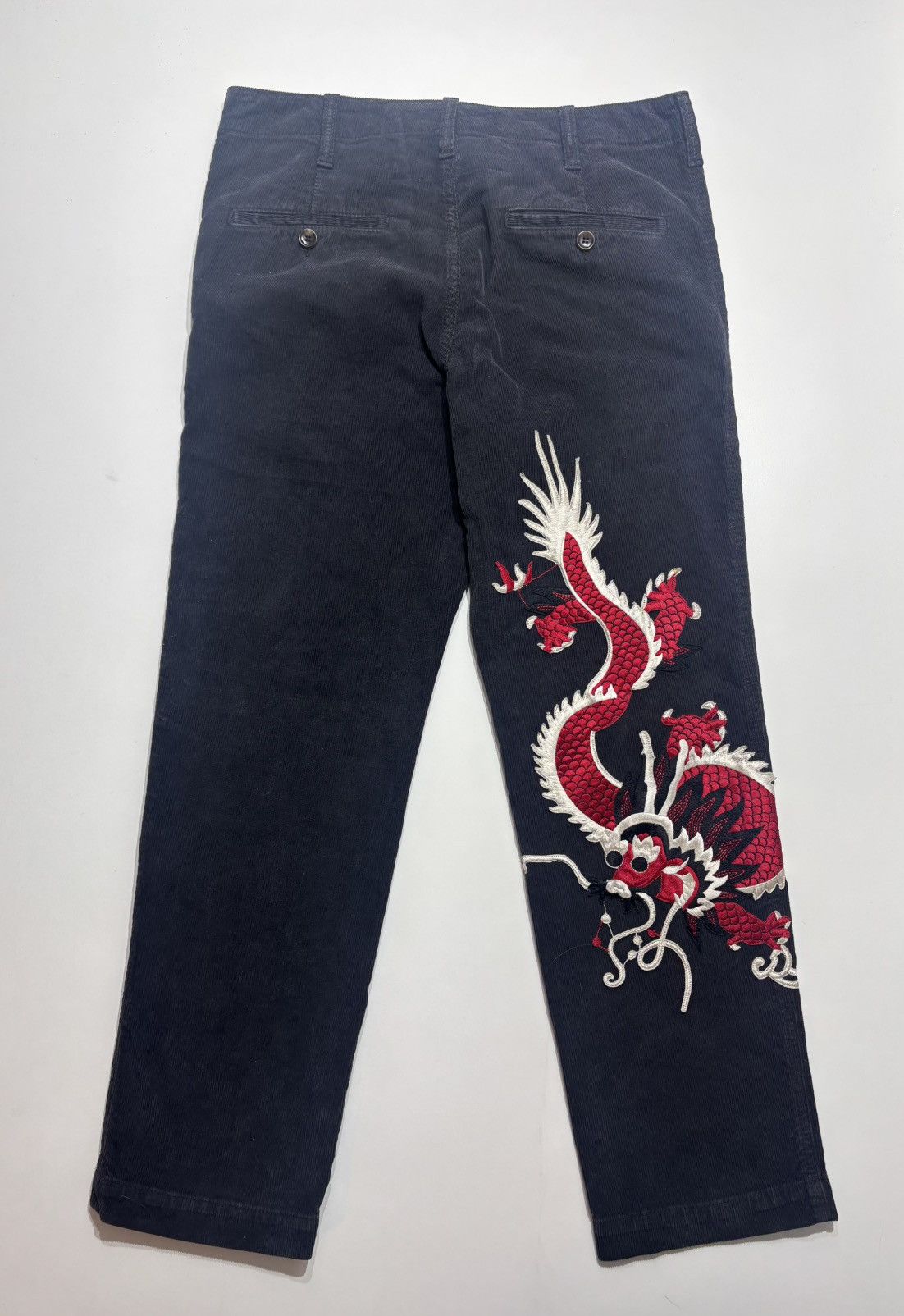 Gucci Gucci by Alessandro Michele SS17 Dragon Corduroy Pants Size US 29 - 1 Thumbnail