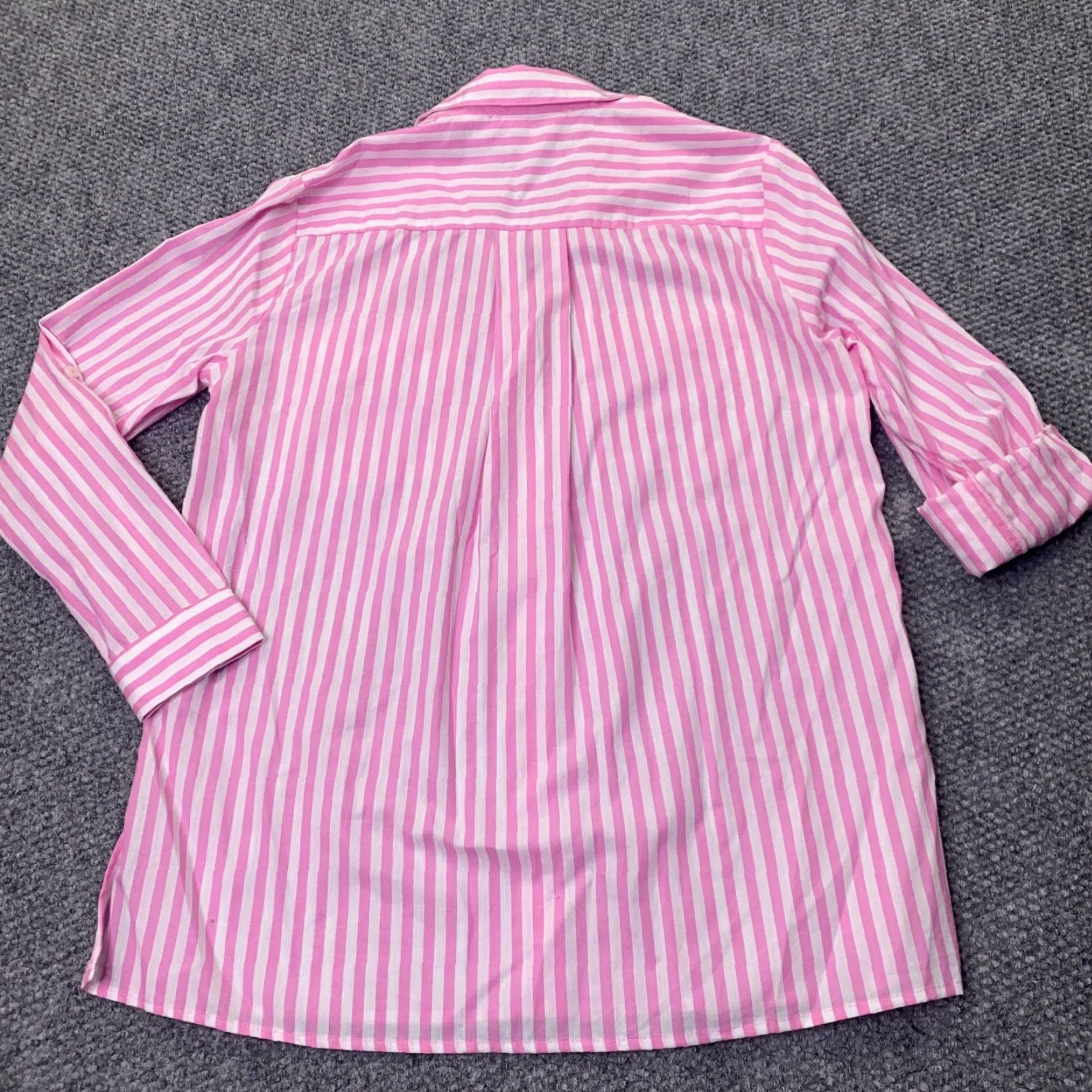 Vintage First Love Womens Shirt Pink Striped Light Oversized Small Size M / US 6-8 / IT 42-44 - 4 Thumbnail