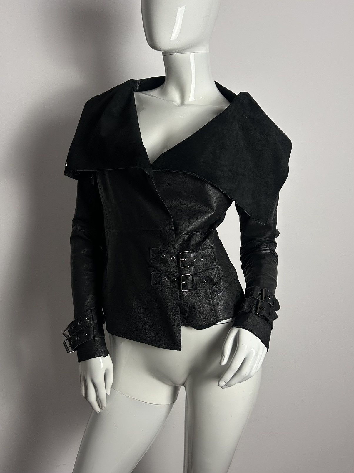 Other So sick biker asymmetric leather jacket Size S / US 4 / IT 40 - 2 Thumbnail