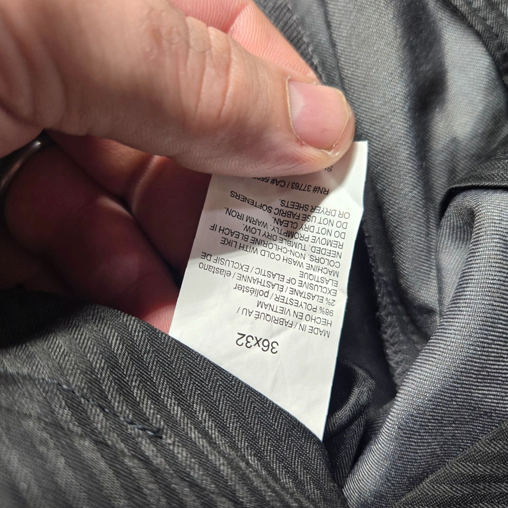 Savane Savane Dress Pants Flat Front Women 36x32 Gray Cotton Wrinkle-Resistant Pockets Machine Washable Size 25" / US 0 / IT 36 - 4 Thumbnail