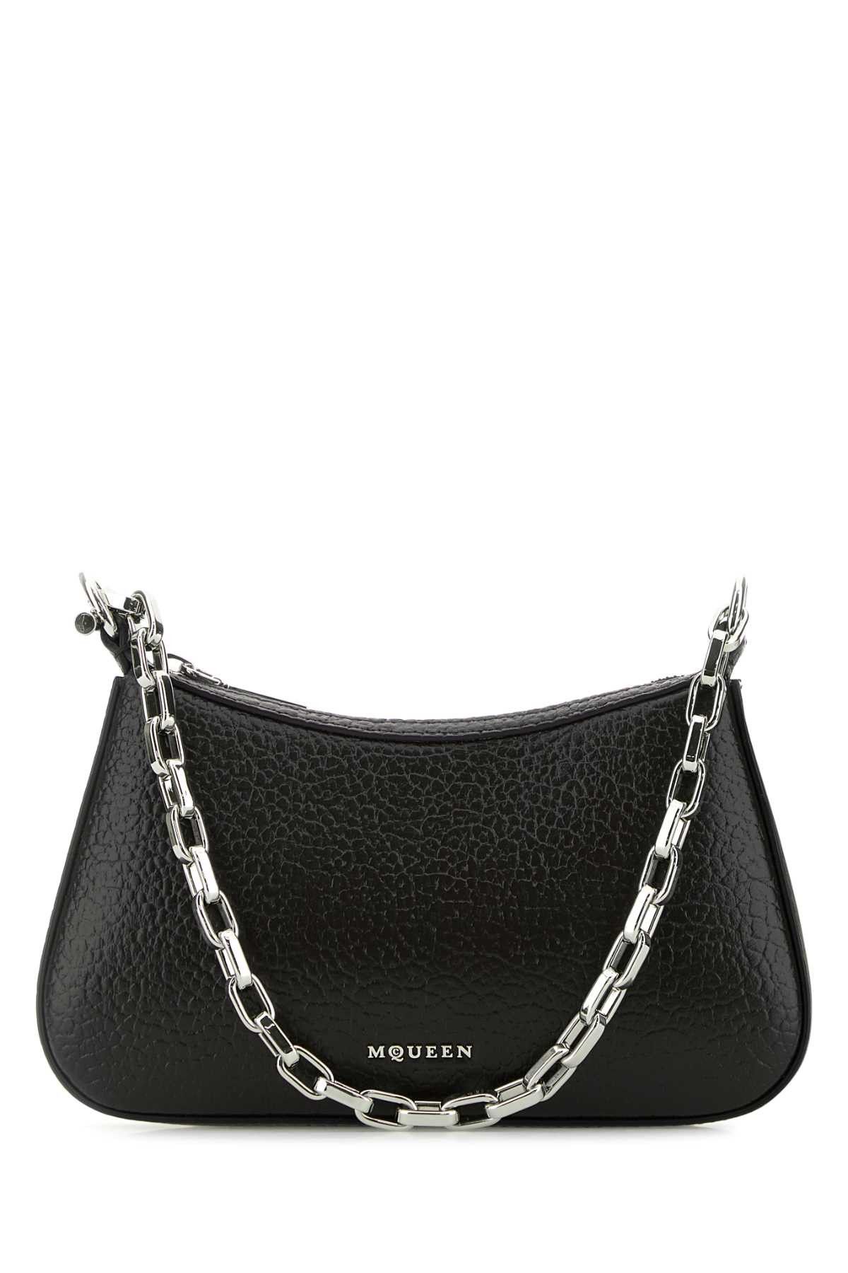 Alexander McQueen Black Leather Mini T-Bar Handbag Size ONE SIZE - 1 Thumbnail