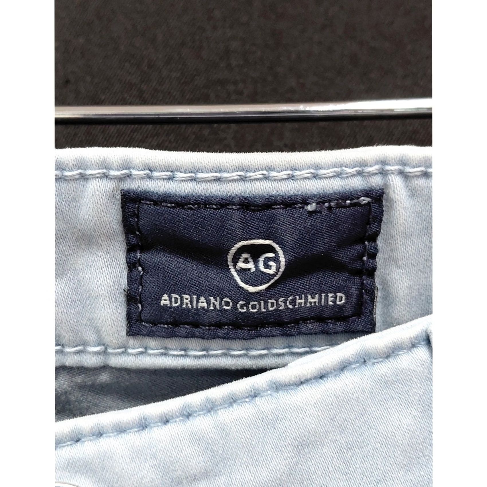 Vintage Adriano Goldschmied The Stilt Cigarette Leg Jeans Light Blue 30R Regular Women Jeans Size 30" / US 8 / IT 44 - 4 Thumbnail