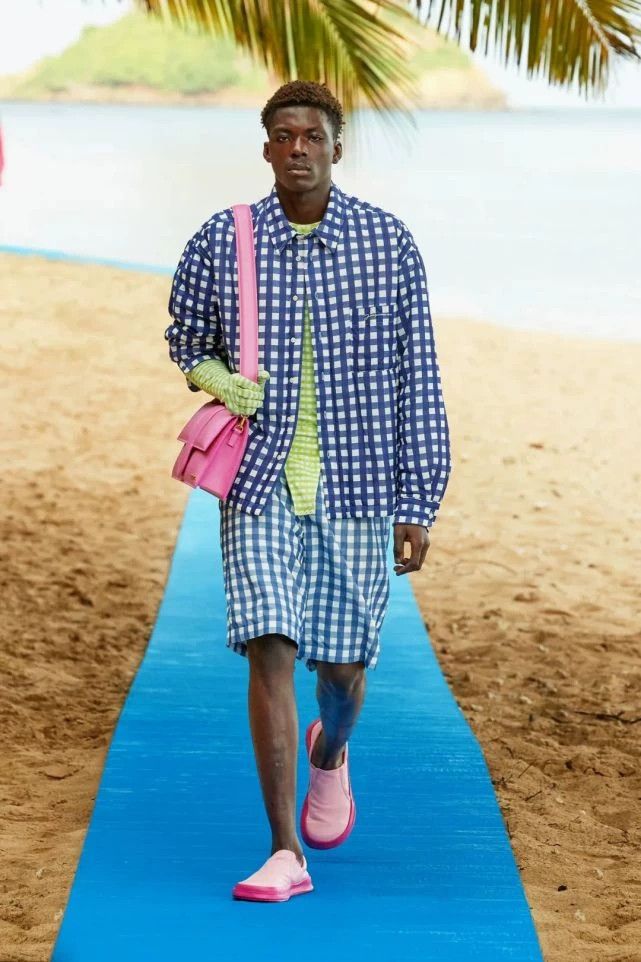 Jacquemus Jacquemus Blue and White Checkered Shorts Size US 30 / EU 46 - 1 Thumbnail