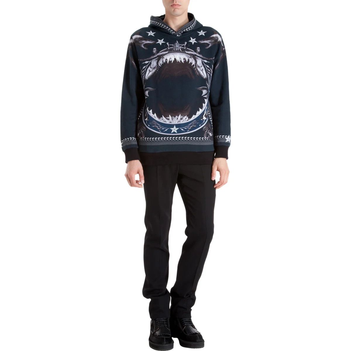 Givenchy Blue Shark Mermaid Print Hoodie Size US M / EU 48-50 / 2 - 3 Thumbnail