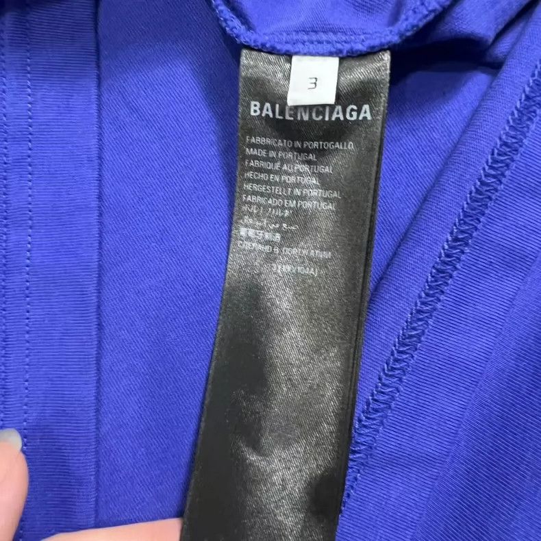 Balenciaga Balenciaga Tape Short Sleeve T-Shirt Blue Size US L / EU 52-54 / 3 - 5 Thumbnail