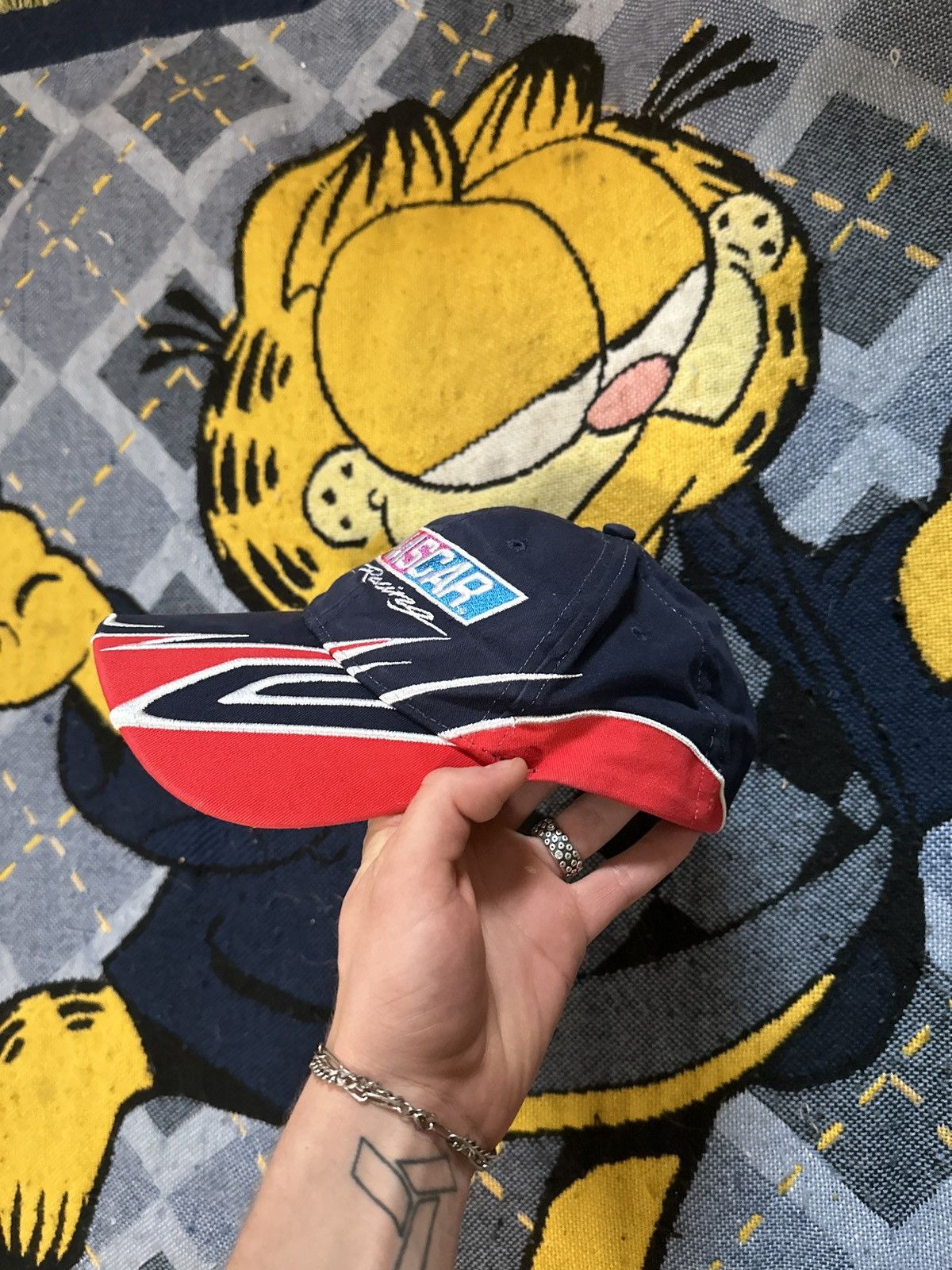 NASCAR Vintage Flaming NASCAR Racing Strapback Hat Winners Circle Size ONE SIZE - 5 Thumbnail