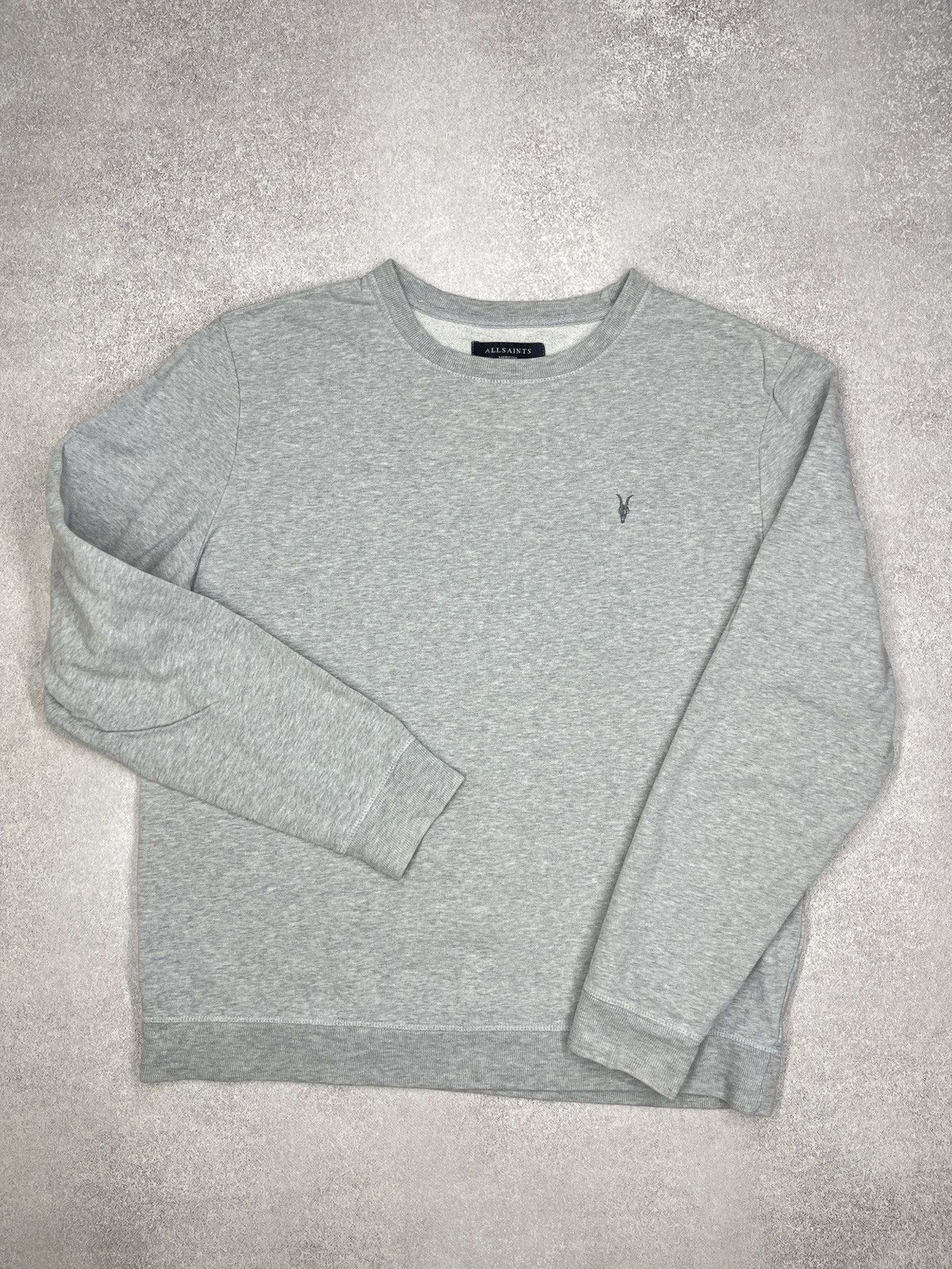 Allsaints Mens AllSaints Raven Crew Sweatshirt Grey Size M Size US M / EU 48-50 / 2 - 2 Thumbnail