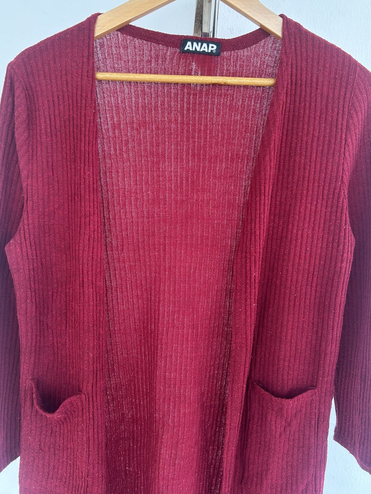 Japanese Brand ANAP Japan Marroon Cardigan Vintage Size S / US 4 / IT 40 - 3 Thumbnail