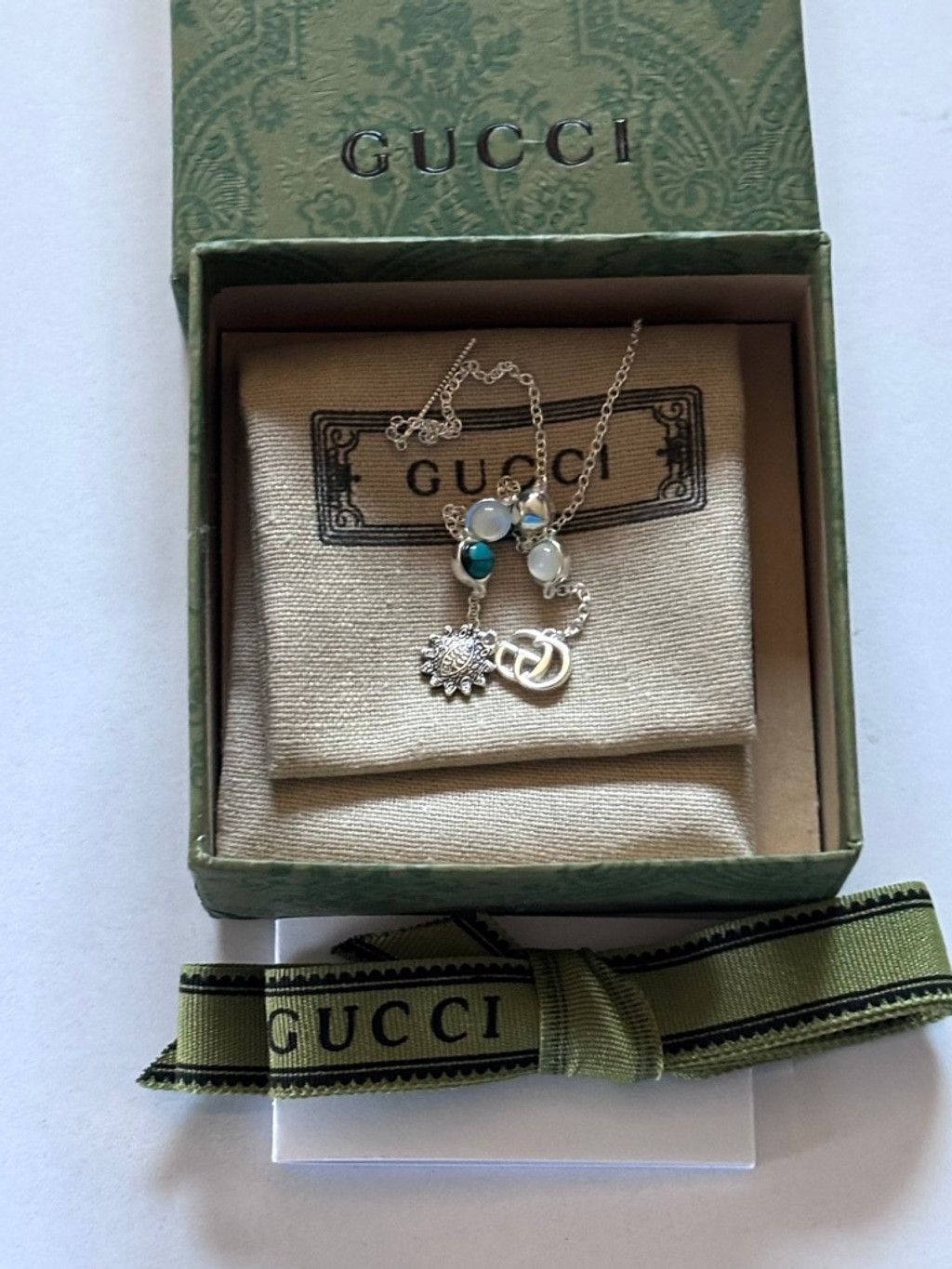 Gucci Gucci Interlocking G Flower Pearl Drop Earrings Women Silver Size ONE SIZE - 6 Thumbnail