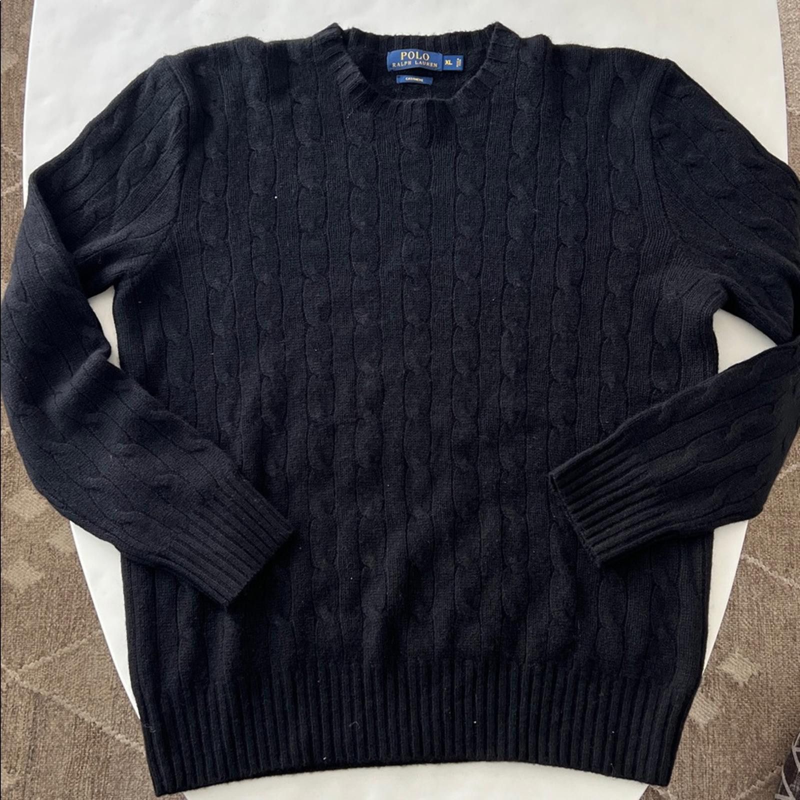 Polo Ralph Lauren Vintage Polo Ralph Lauren Black Cashmere Knit Sweater XL Size US XL / EU 56 / 4 - 3 Thumbnail