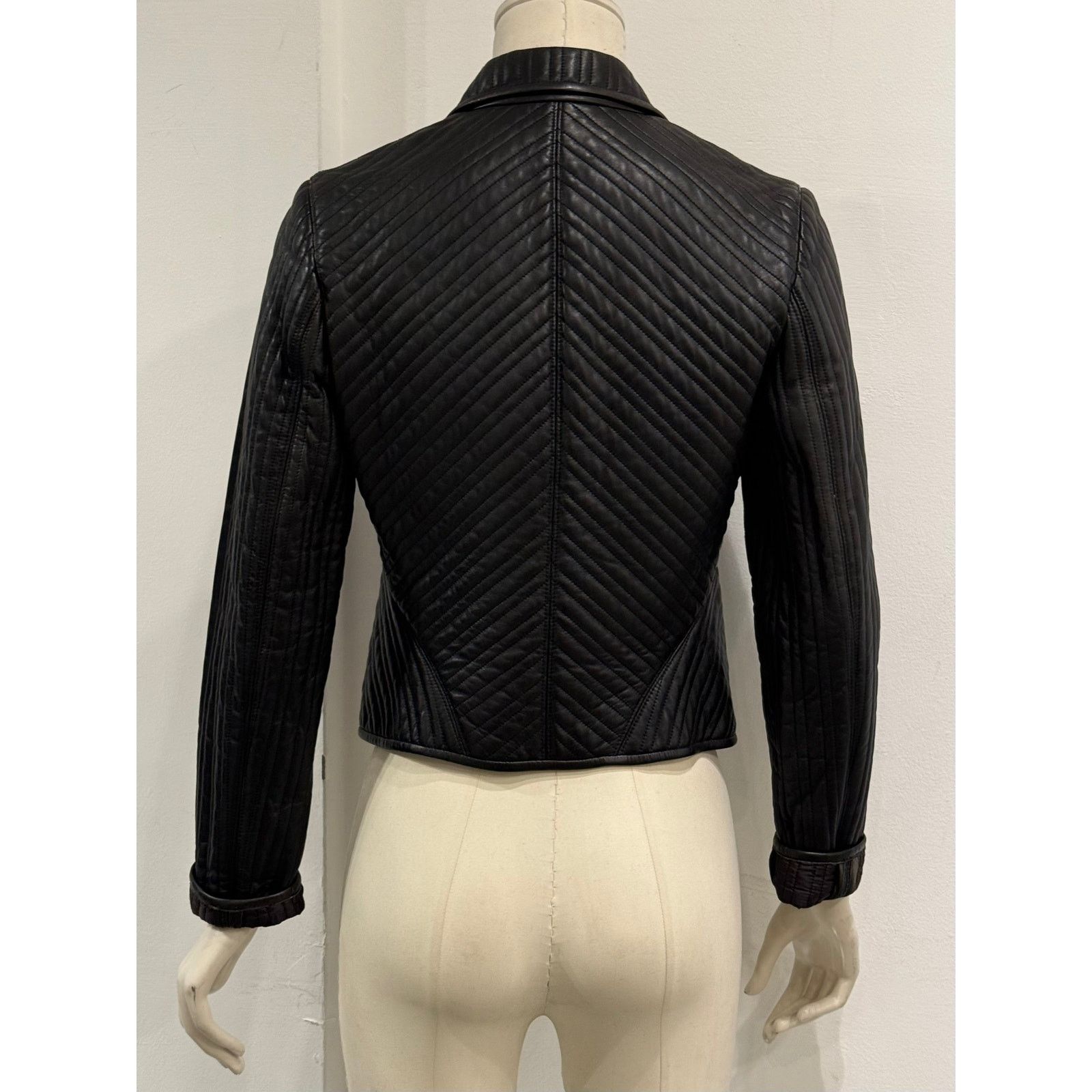 Loewe 1990s Loewe paneled cropped leather jacket Size M / US 6-8 / IT 42-44 - 7 Thumbnail