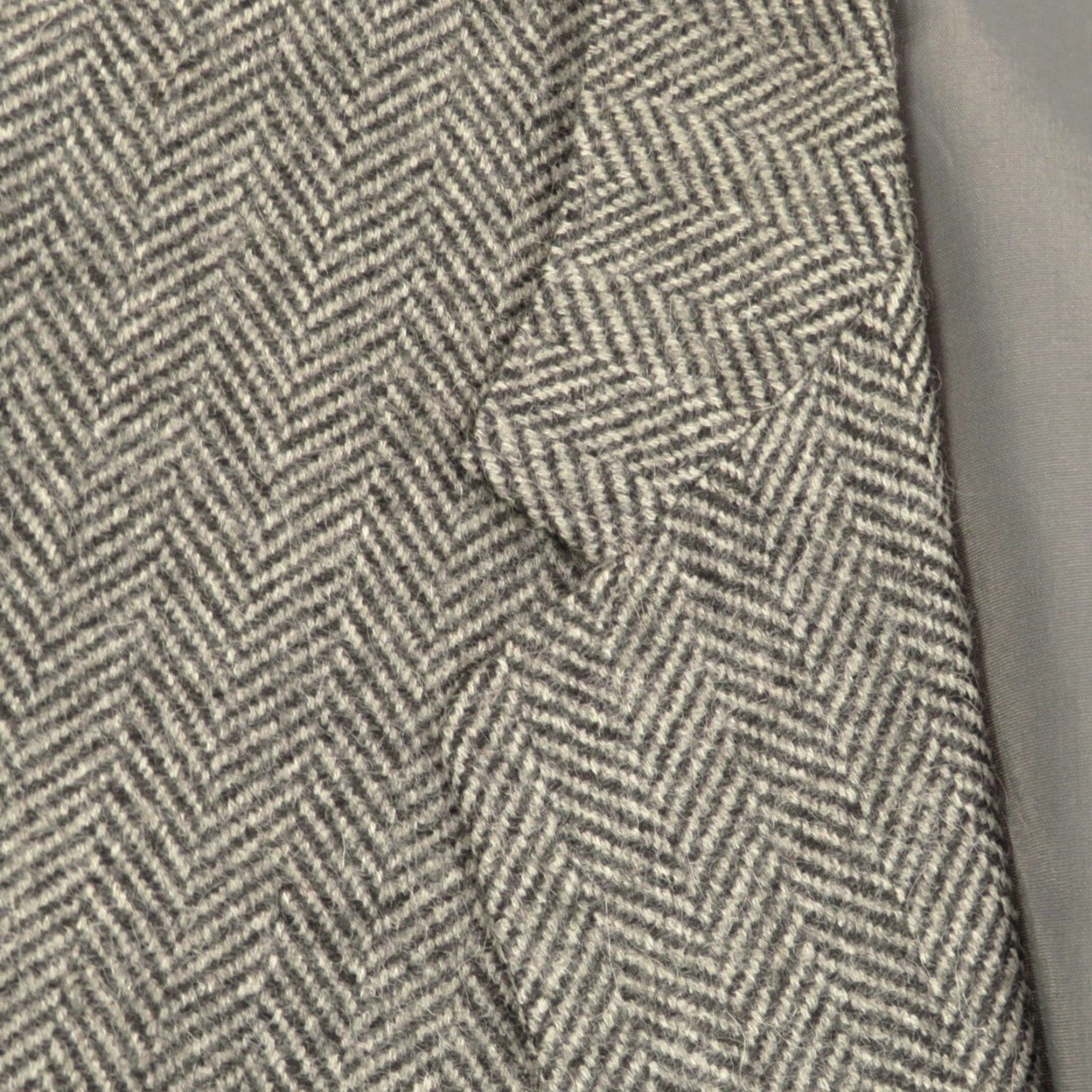 Vintage VINTAGE Bunratty Tweed Sport Coat 42R Irish Wool Herringbone Grey Jacket Blazer Size 42R - 5 Thumbnail