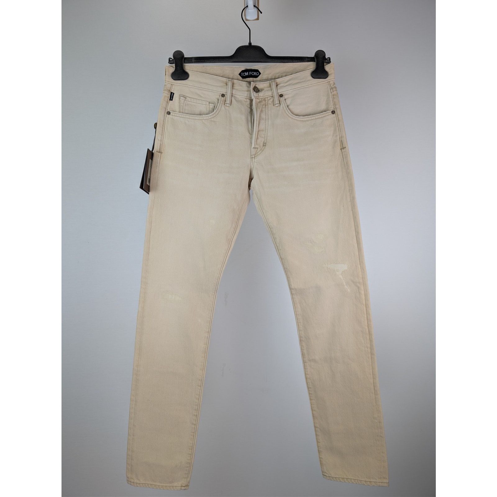 Tom Ford o1rshd1 Slim Denim Jeans in Beige Size US 31 - 2 Thumbnail