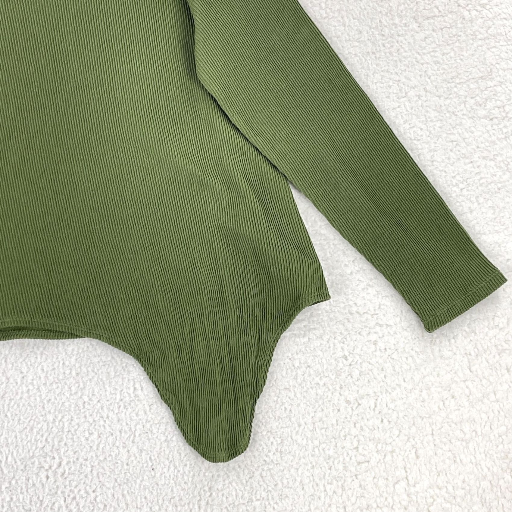 Madewell Madewell T-Shirt Womens Size XL Green Ribbed Side Knot Long Sleeve Pullover Knit Size XL / US 12-14 / IT 48-50 - 4 Thumbnail