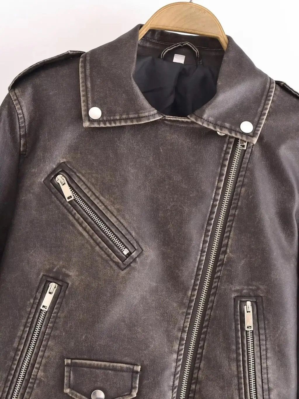 Designer × Vintage Spring Faux Leather Streetwear Vintage Women Zipper Jacket Size M / US 6-8 / IT 42-44 - 12 Thumbnail