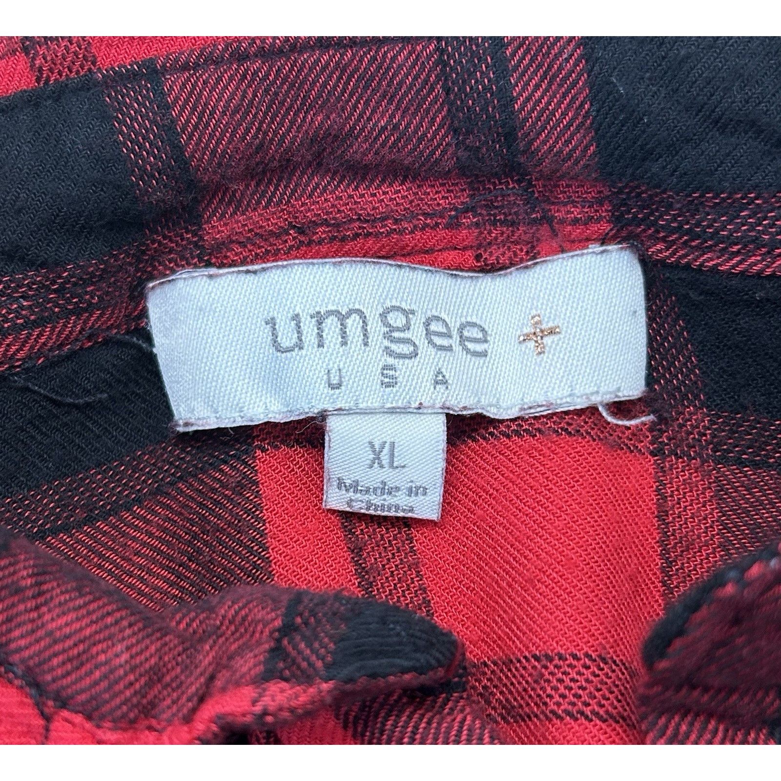 Other Umgee Medium Carmen Buffalo Plaid Half Button Tunic XL Size XL / US 12-14 / IT 48-50 - 2 Thumbnail