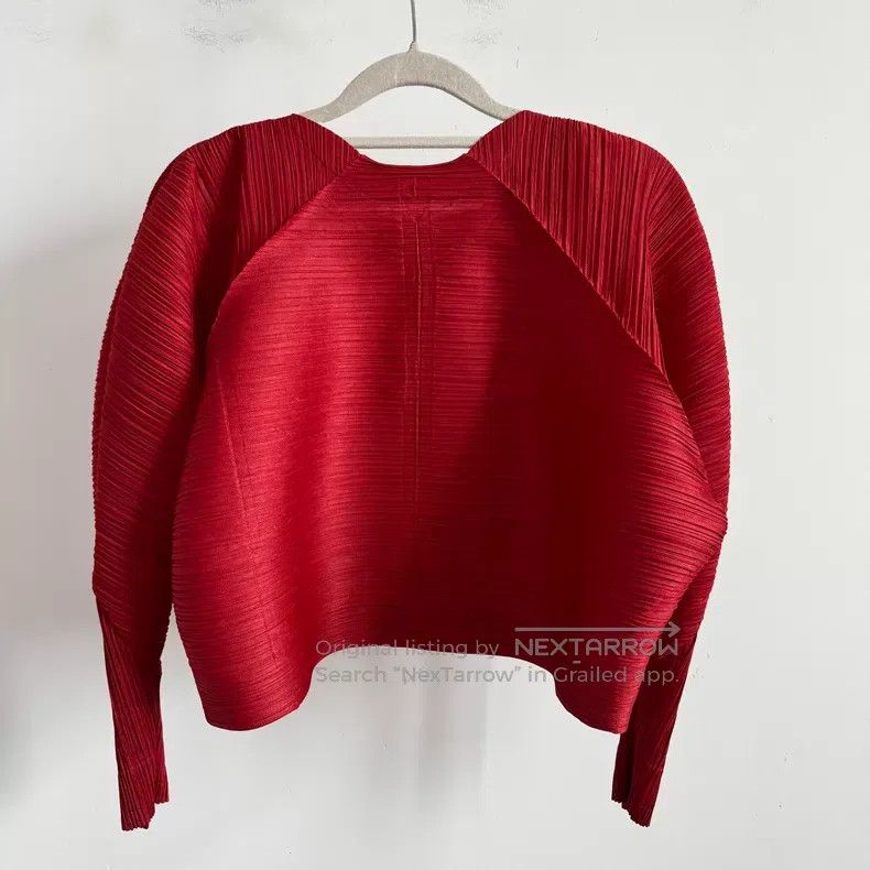 Issey Miyake Issey Miyake Red Long Sleeve Size L / US 10 / IT 46 - 2 Thumbnail