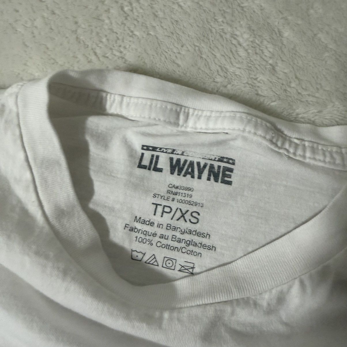 Lil Wayne Lil Wayne Live in Concert US Tour White T-Shirt Size US XS / EU 42 / 0 - 2 Thumbnail