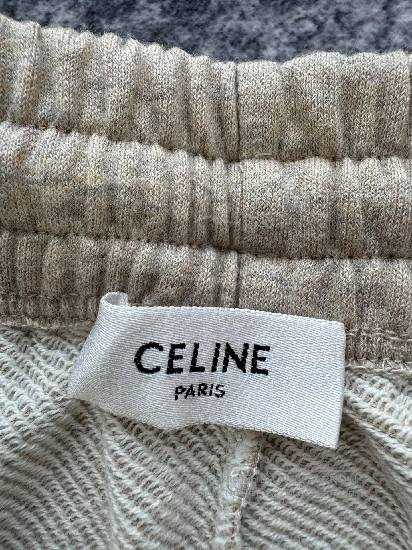 Celine Celine Oatmeal Triomphe Logo Sweatpants. Size 35" - 4 Thumbnail