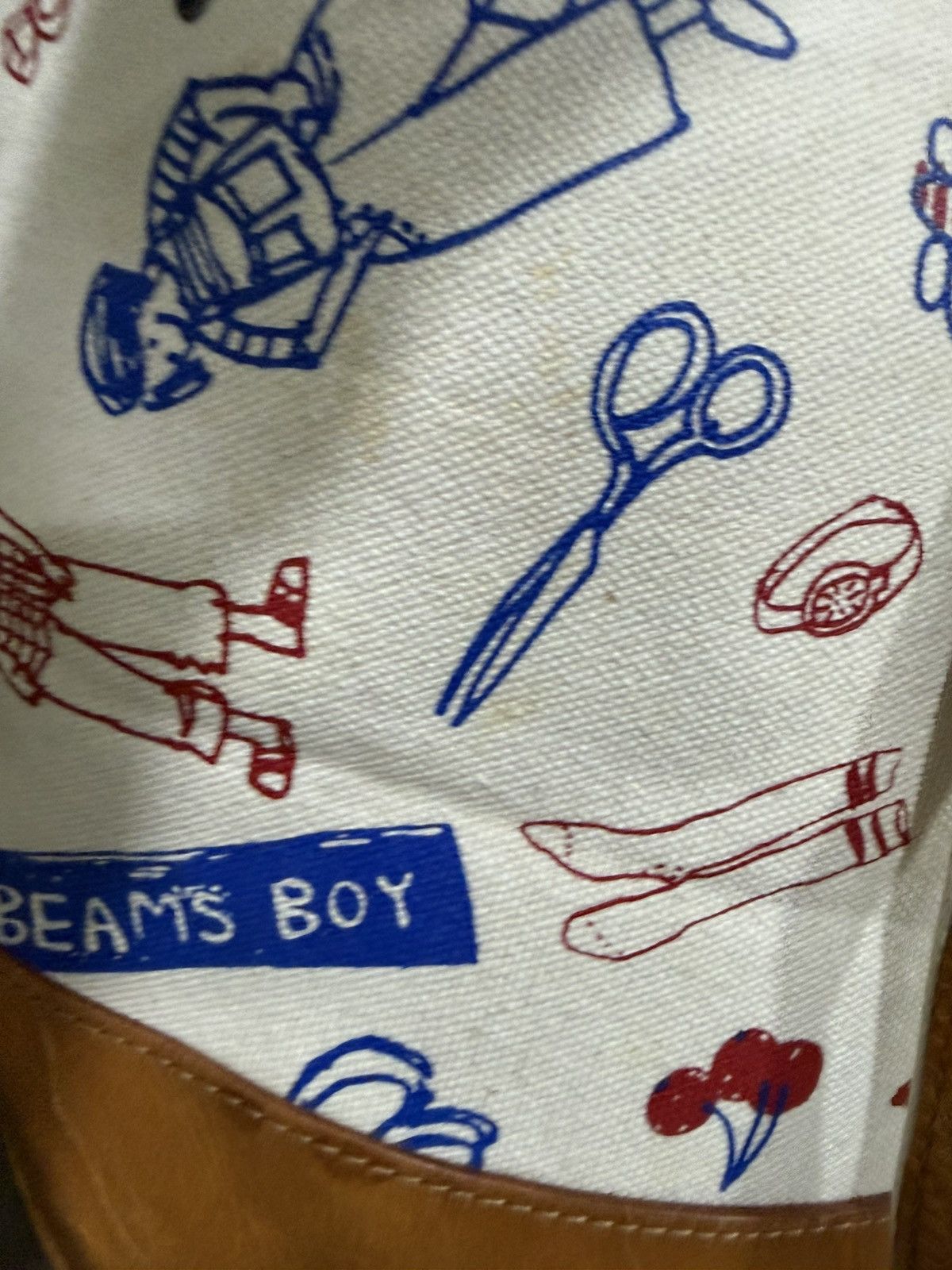 Head Porter BEAMS BOY X PORTER BLUE LABEL BUCKET BAG LEATHER BOTTOM Size ONE SIZE - 5 Thumbnail