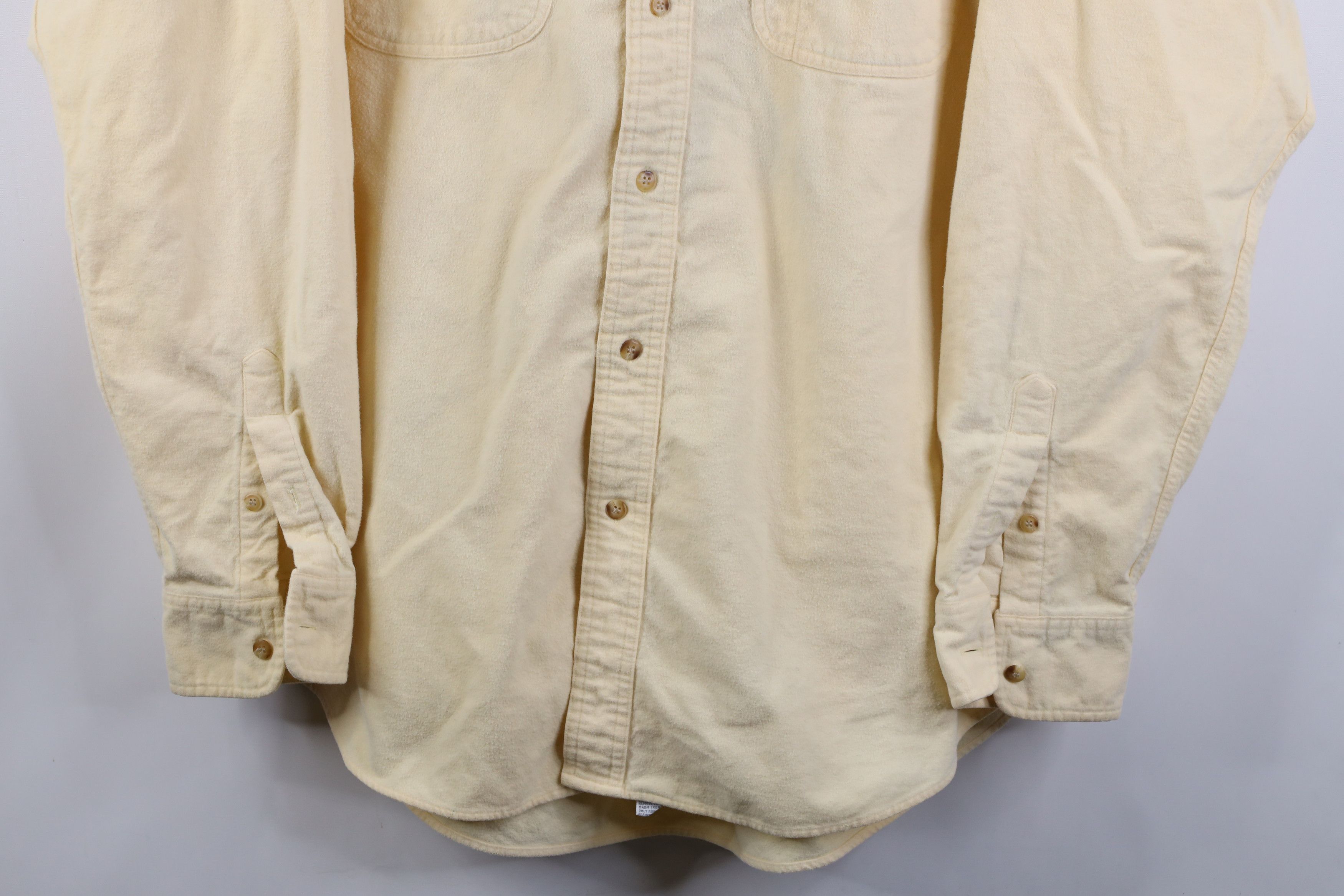 Vintage Vintage 70s Streetwear Chamois Cloth Button Shirt Yellow Size US XL / EU 56 / 4 - 3 Thumbnail