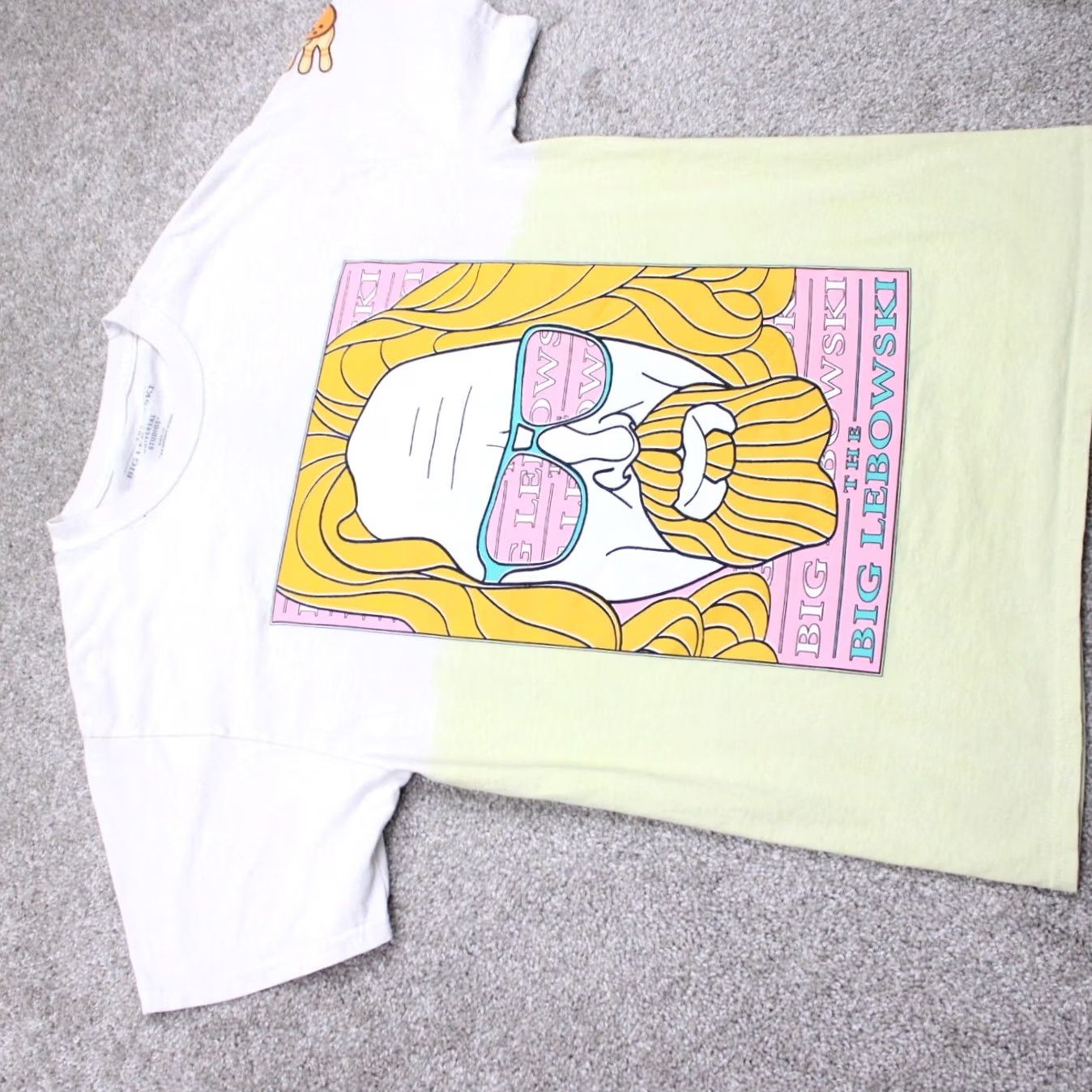 Vintage VINTAGE The Big Lebowski Shirt Mens Medium Yellow/White Universal Studios S/S Cotton Size US M / EU 48-50 / 2 - 7 Thumbnail