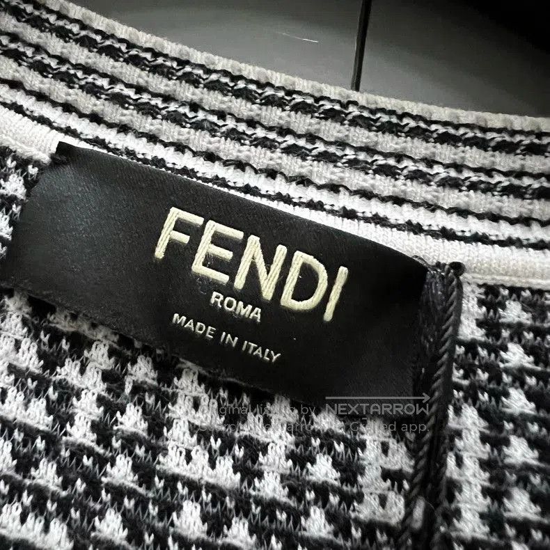 Fendi FENDI FF Logo Round Neck Knit Sweater. Size US XL / EU 56 / 4 - 4 Thumbnail