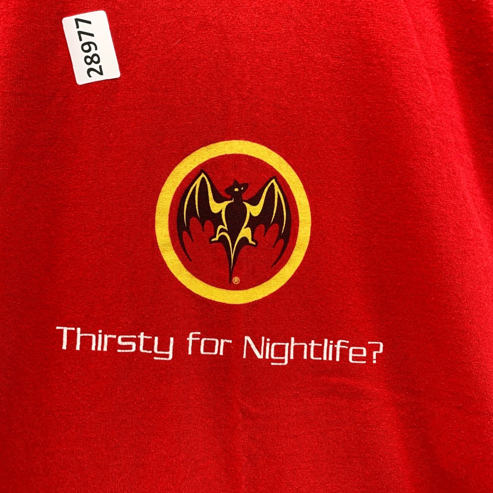 Alife VINTAGE Barcardi Shirt Adult Large Red Thirsty For Night Life Bat Logo 23X31 Size US L / EU 52-54 / 3 - 7 Thumbnail