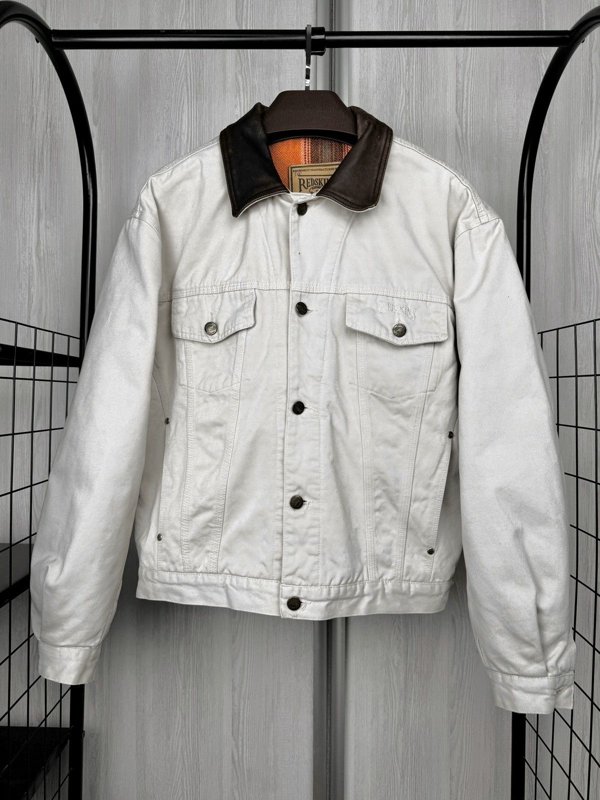 Other Redskins vintage 00s y2k Trucker Bomber leather collar jackt Size US M / EU 48-50 / 2 - 2 Thumbnail