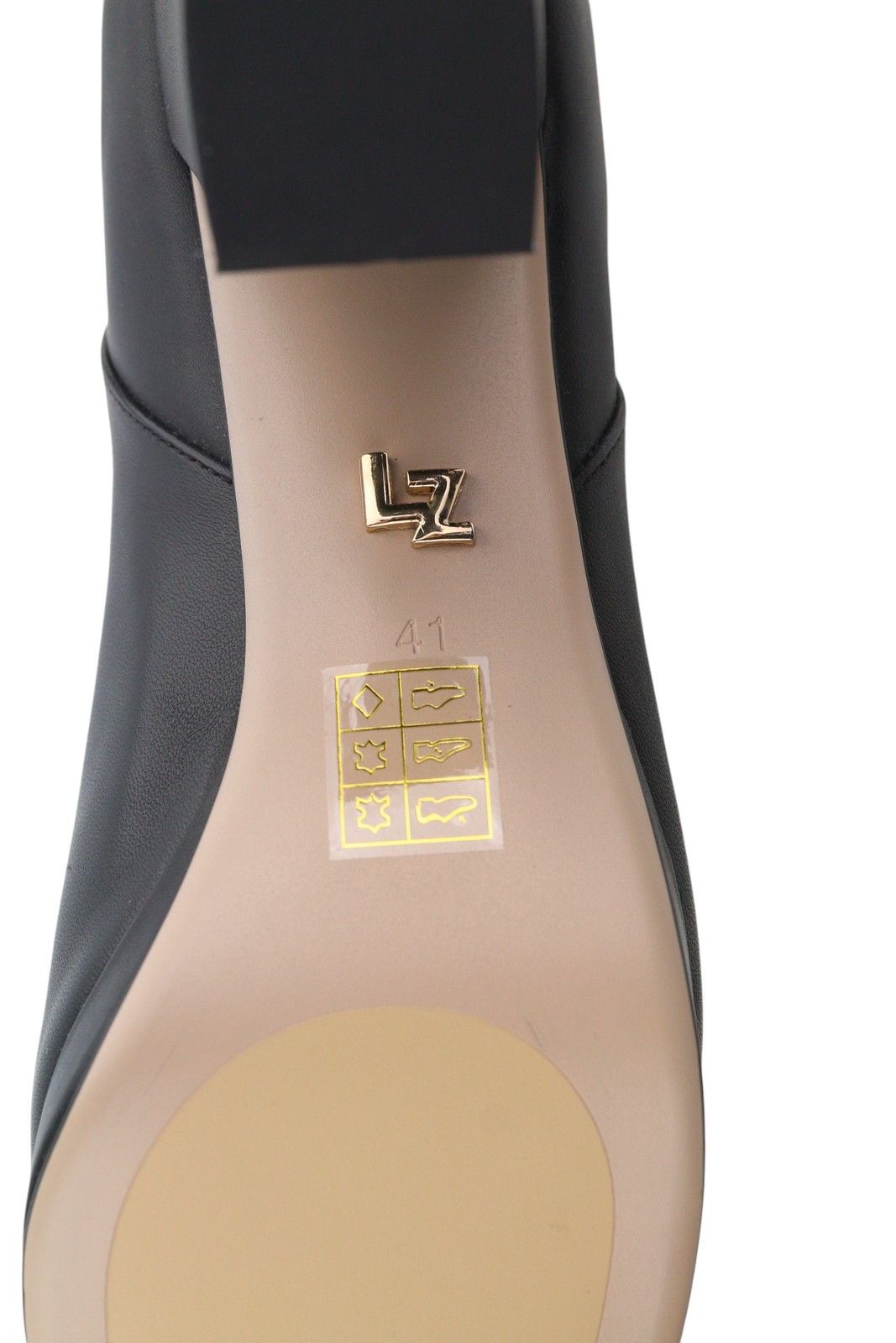 Other LOLA CRUZ KAUS EU41 Black Leather Heeled Almond 87543 Size US 10 / IT 40 - 9 Thumbnail