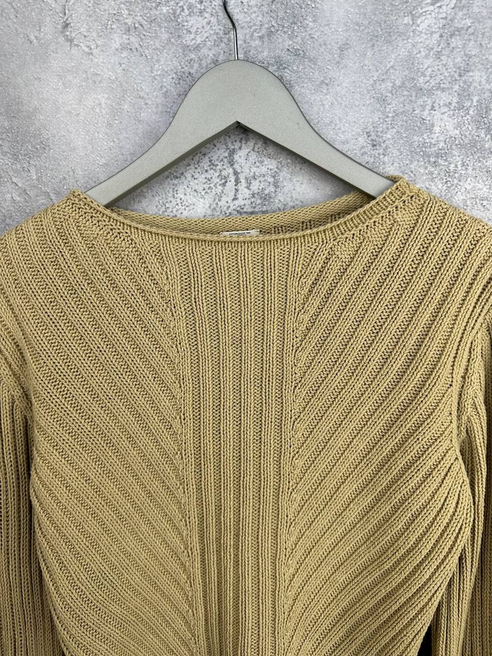 Giorgio Armani Armani Jeans Vintage Ribbed Knit Sweater Beige Round Neck Size L / US 10 / IT 46 - 4 Thumbnail