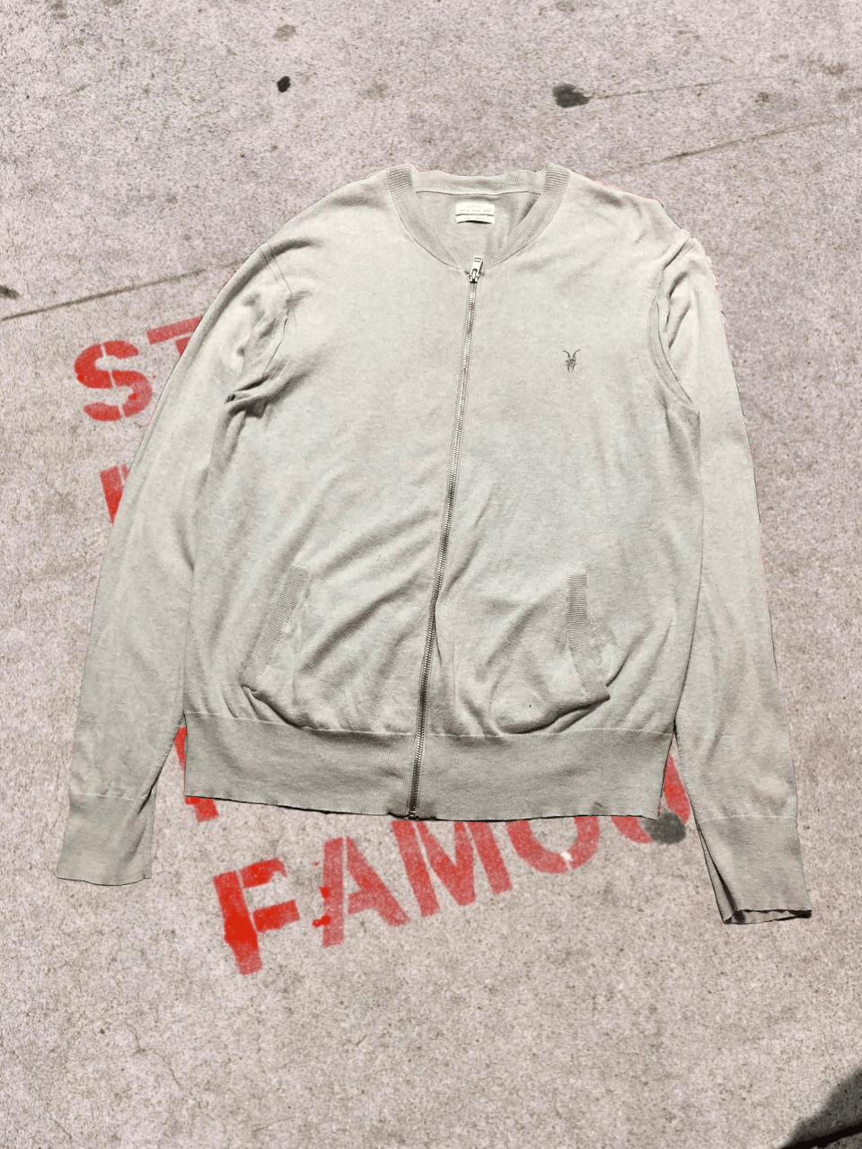 Allsaints Allsaints Streetwear Zip Up Bomber Sweatshirt sweater Size US L / EU 52-54 / 3 - 1 Thumbnail