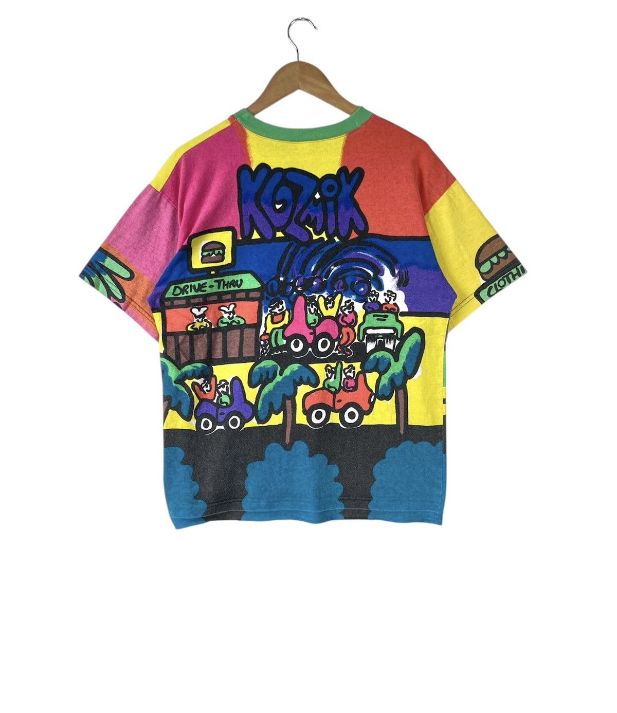 Vintage Vintage 90s Kozmik The Klothing Kompany Art Fullprint Tee Size US M / EU 48-50 / 2 - 3 Thumbnail