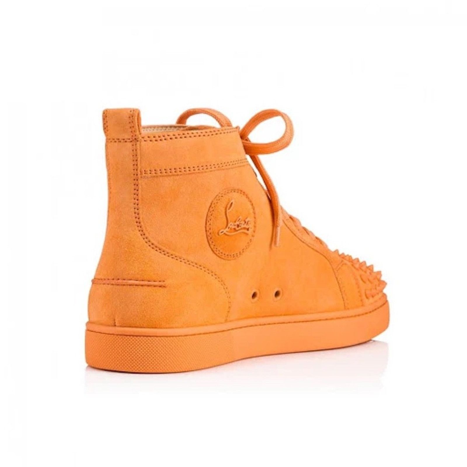 Christian Louboutin Christian Louboutin Lou Spikes Flat Melon Orange Suede High Size US 11 / EU 44 - 9 Thumbnail