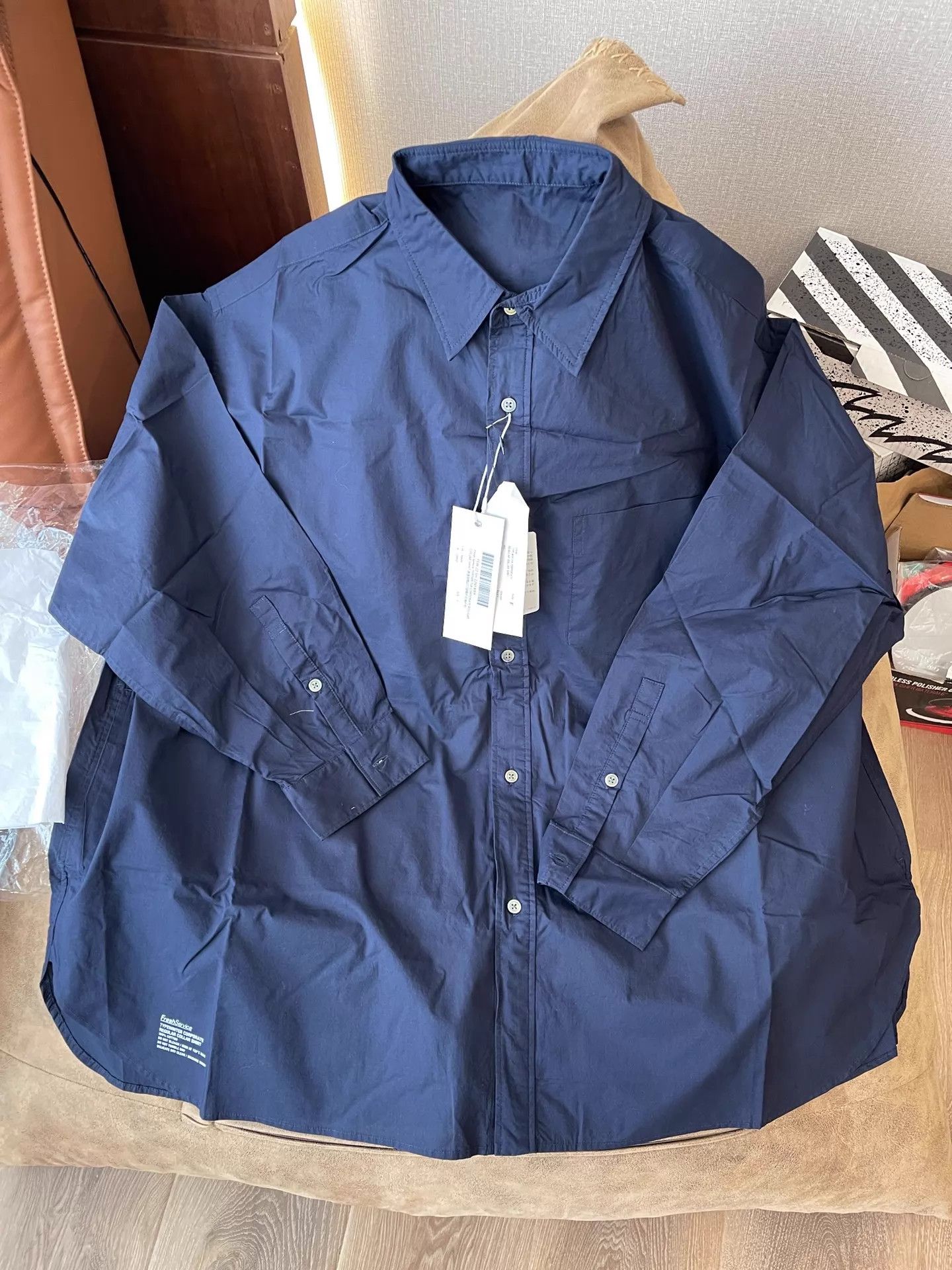 Other FreshService 22SS UTILITY B.D Oversized Long Sleeve Shirt Navy Size US M / EU 48-50 / 2 - 2 Thumbnail
