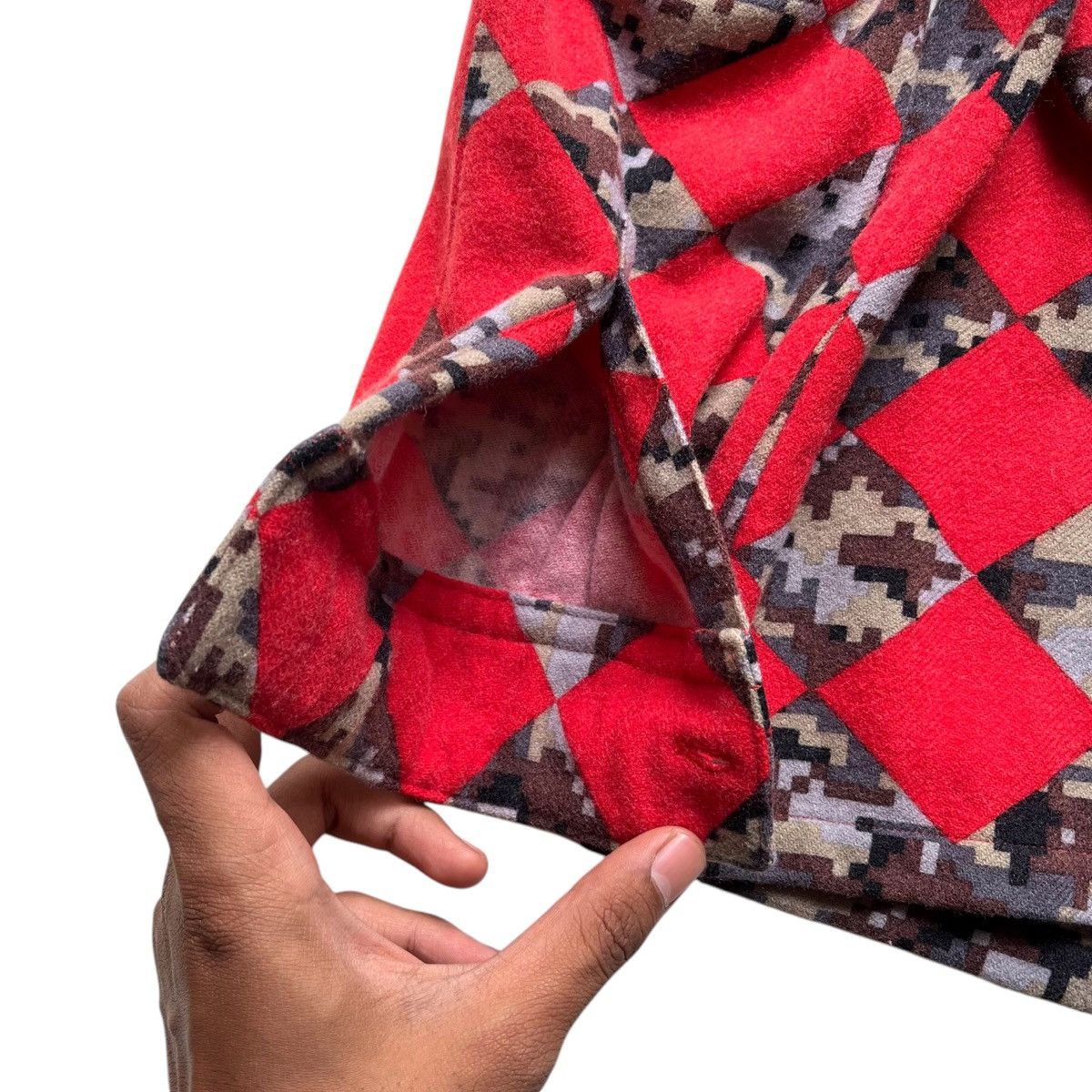Comme des Garcons × Comme des Garcons Homme × Comme des Garcons Homme Deux AW03 Comme des Garcons Check Pixel Red Wool Shirt Size US S / EU 44-46 / 1 - 9 Thumbnail