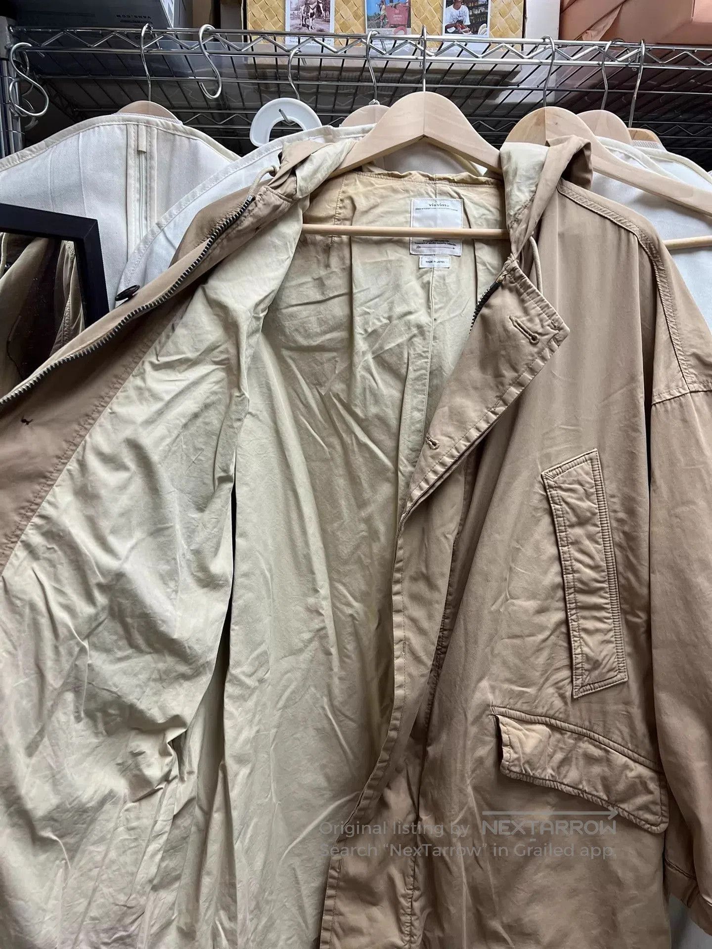 Visvim Beige Hooded Parka Jacket Size S. Size US S / EU 44-46 / 1 - 5 Thumbnail