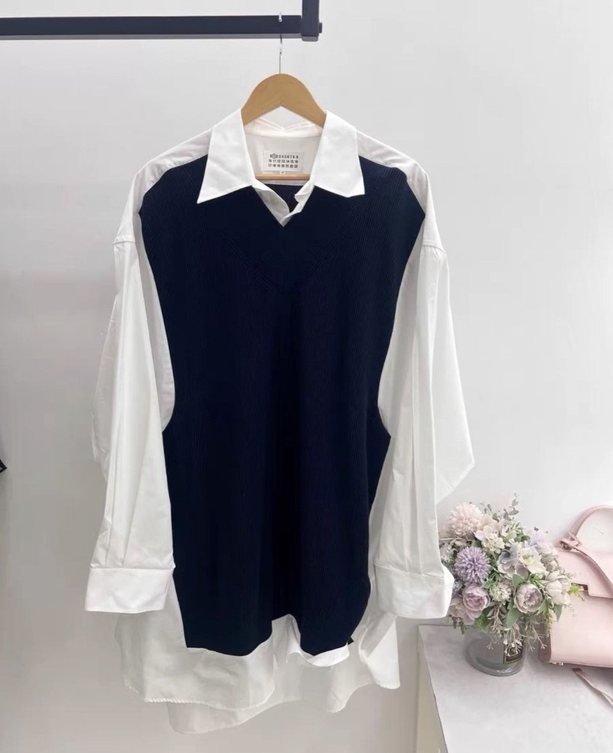 Maison Margiela Maison Margiela Layered-Look Oversized Long Shirt Size US XS / EU 42 / 0 - 1 Thumbnail