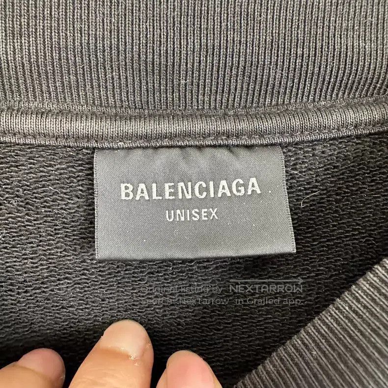 Balenciaga Balenciaga Black reflective lettering logo round neck swea Size US S / EU 44-46 / 1 - 5 Thumbnail